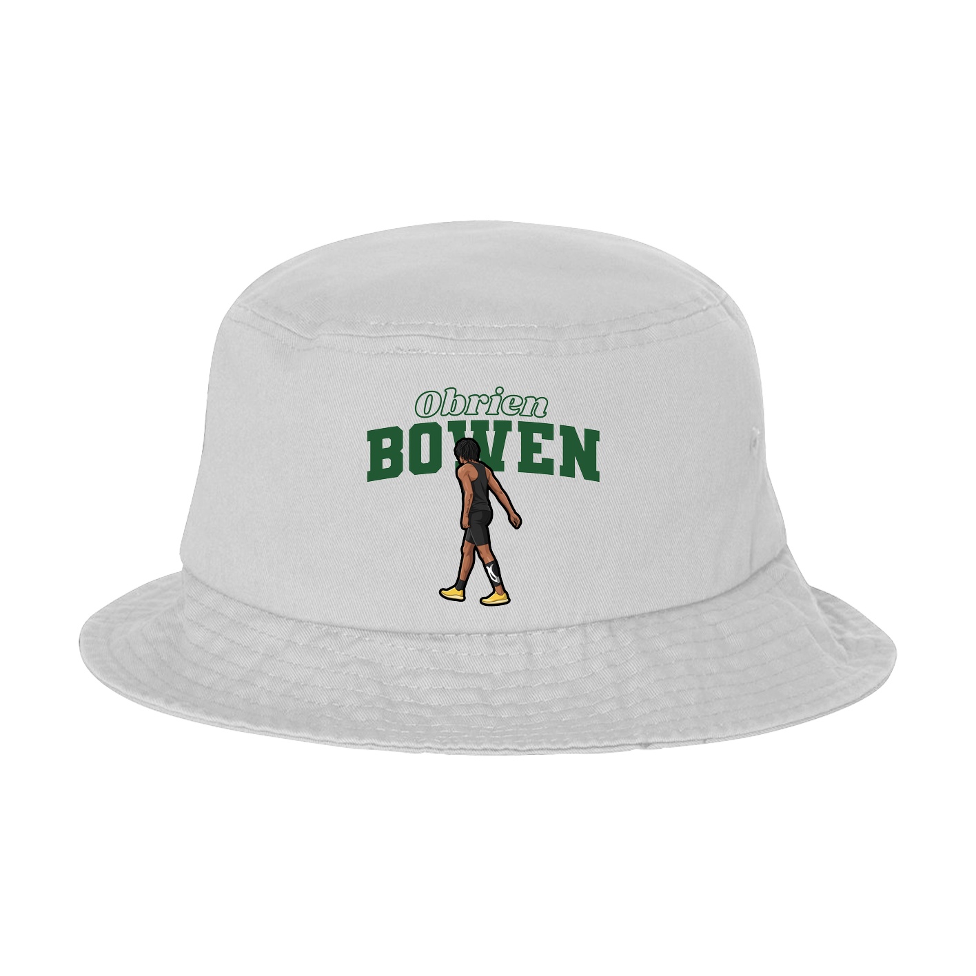 Bucket Cap — Name Arch in White