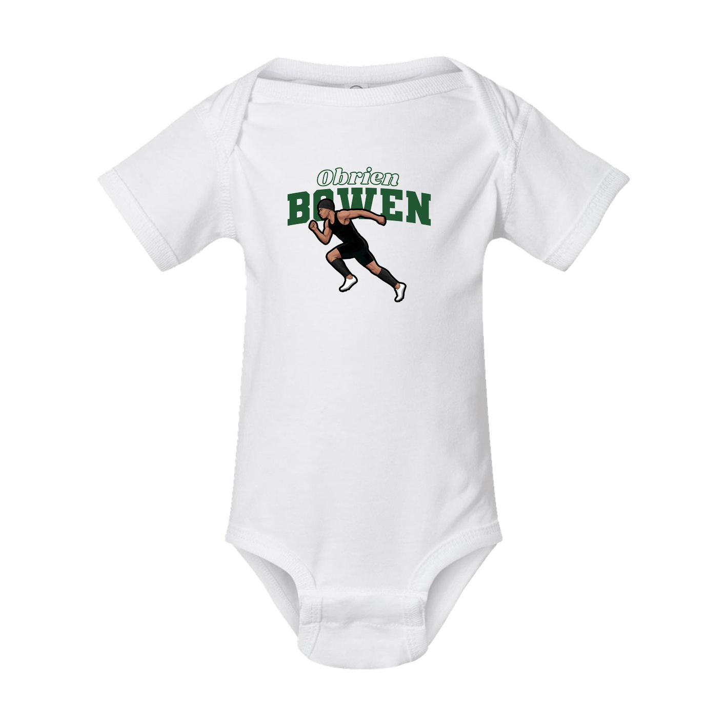 Baby Onesie — Name Arch in White