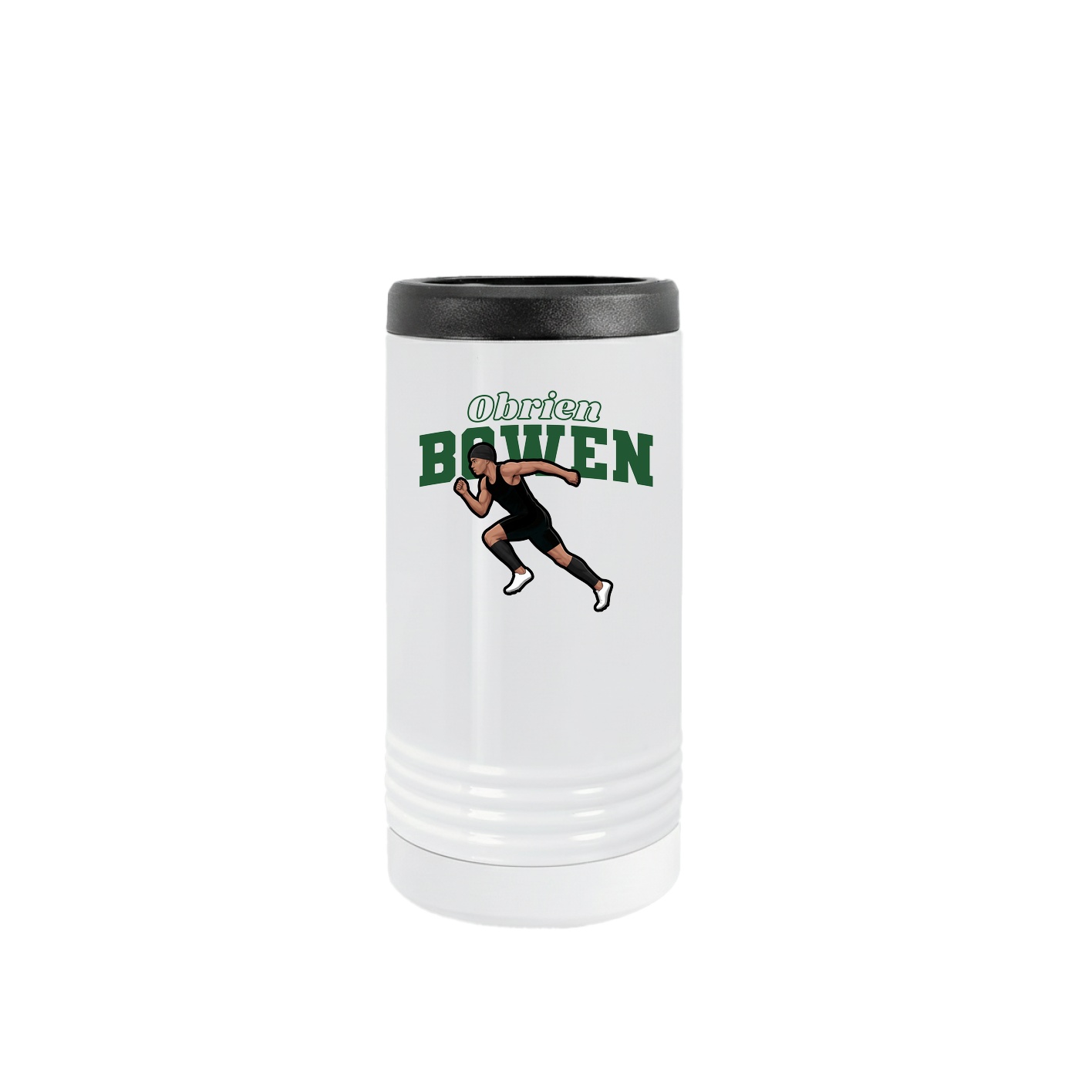 Slim Beverage Holder — Name Arch in White