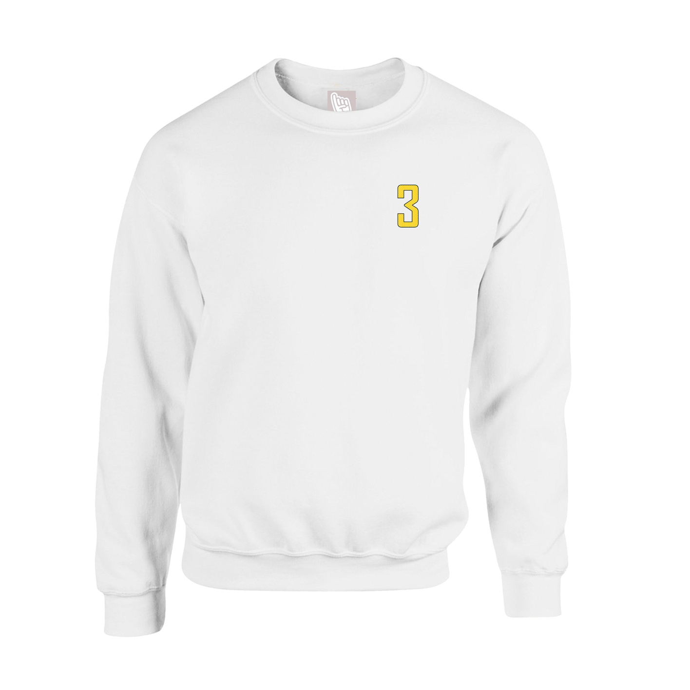 Fleece Crew — Front Shirsy in White