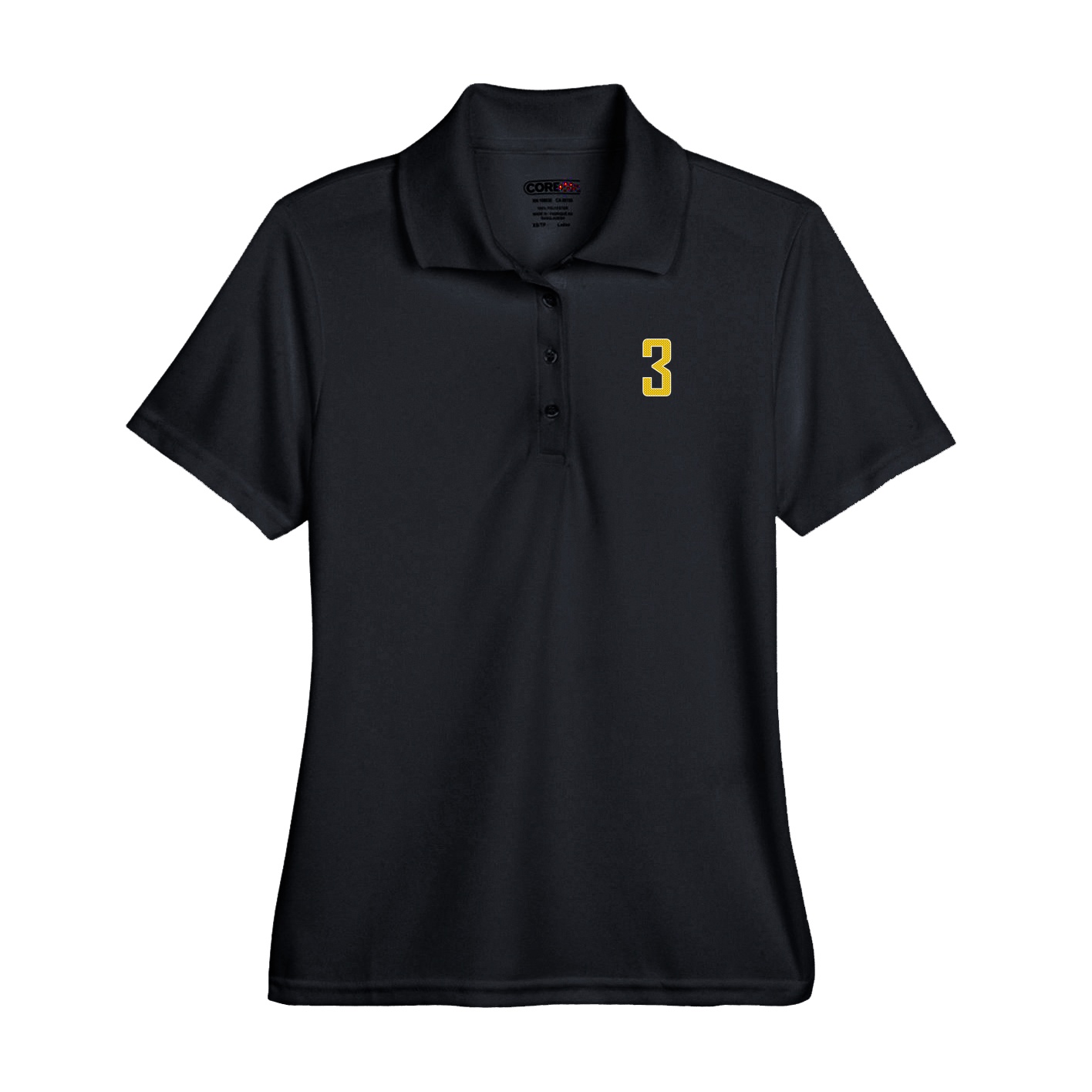 Performance Polo — Front Shirsy in Black
