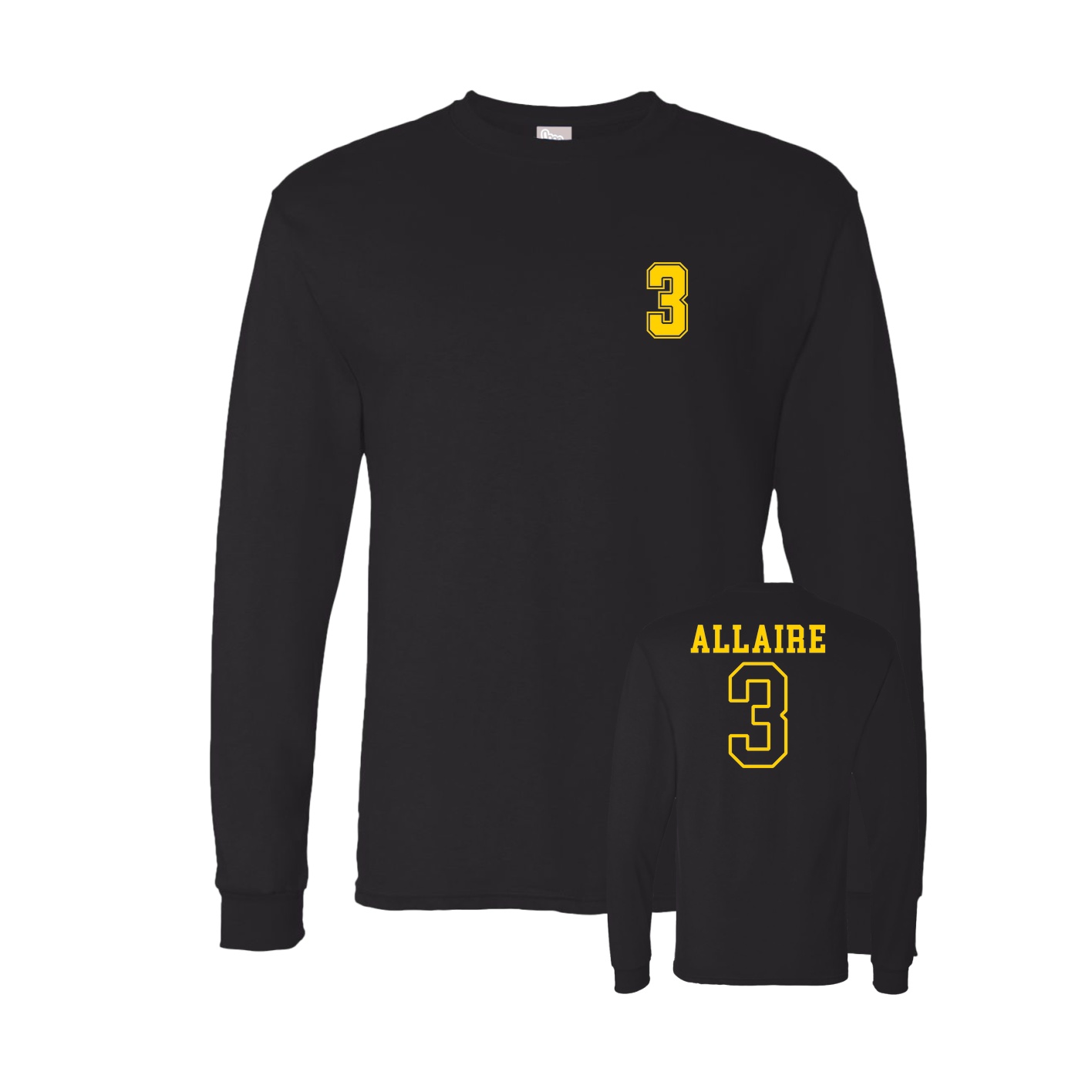 Long Sleeve Tee — Chest Back in Black