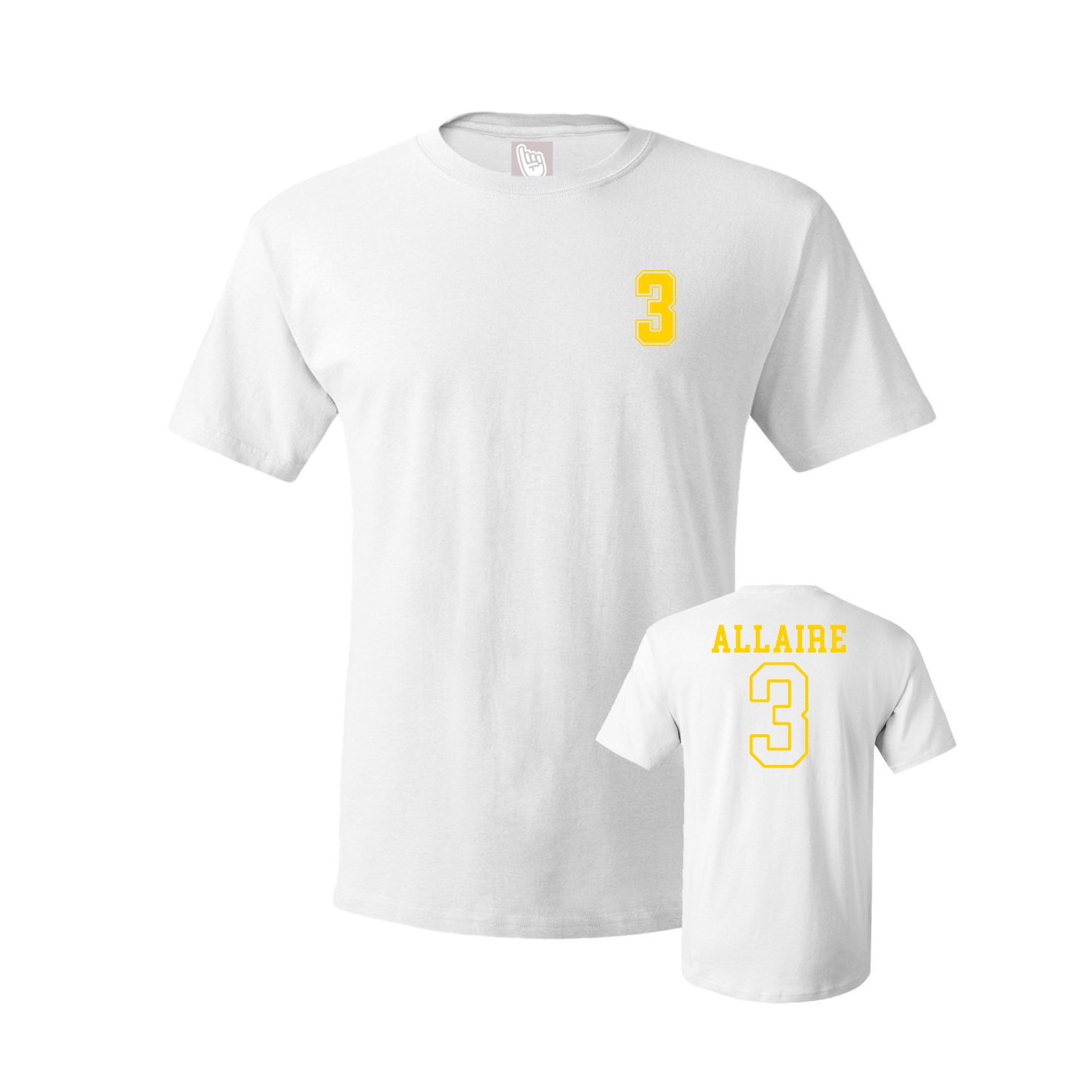 Youth Tee — Chest Back in White