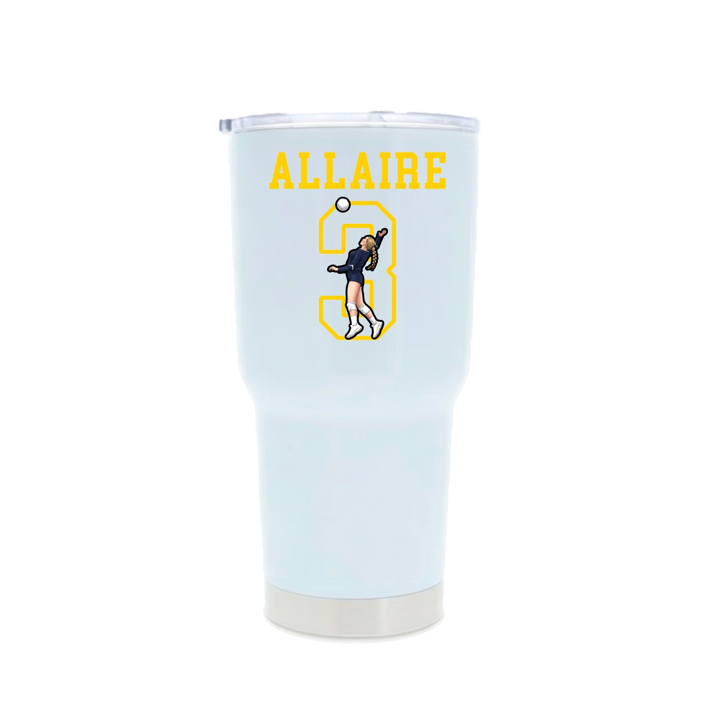 30oz Stainless Steel Tumbler — Shirsey in White