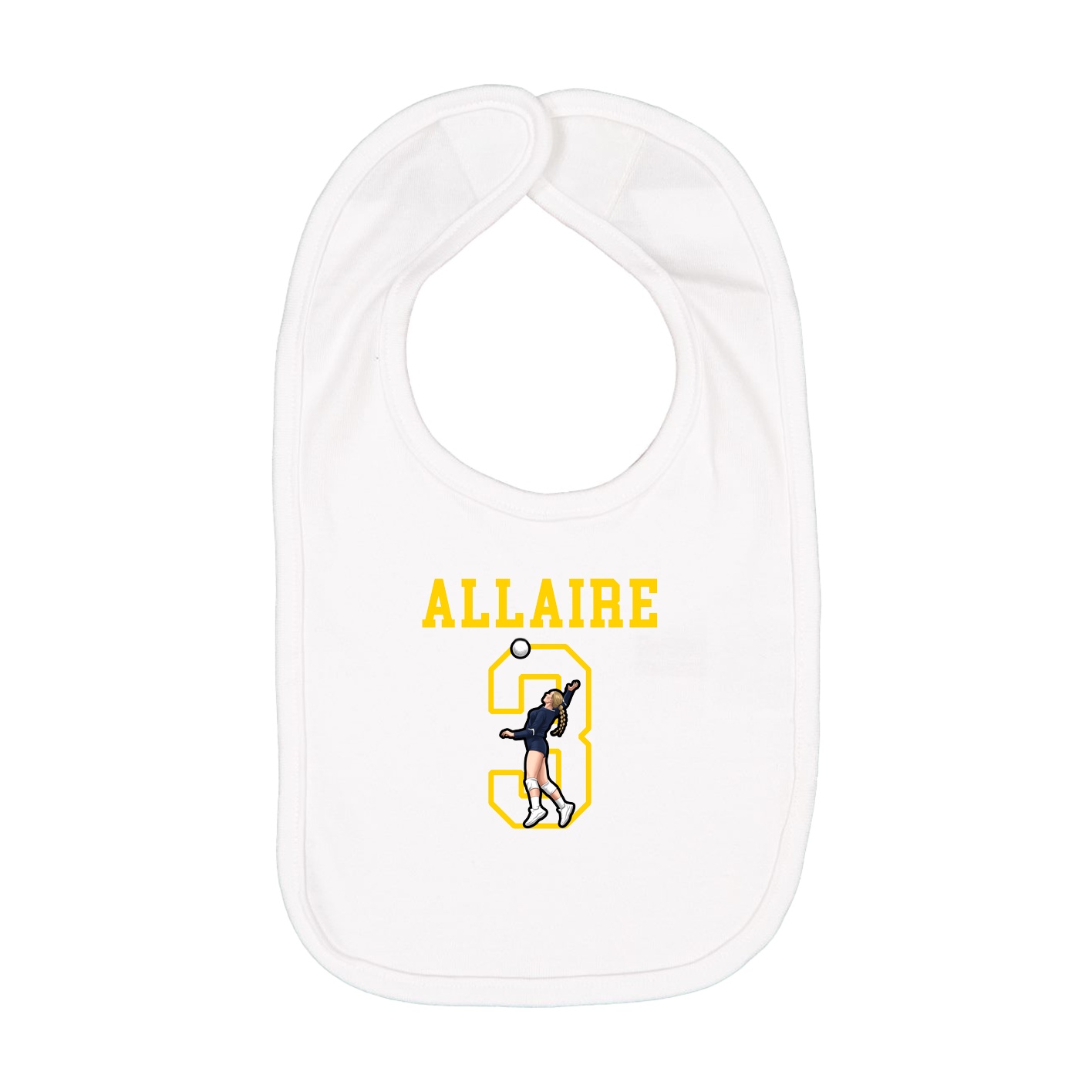 Infant Bib — Shirsey in White