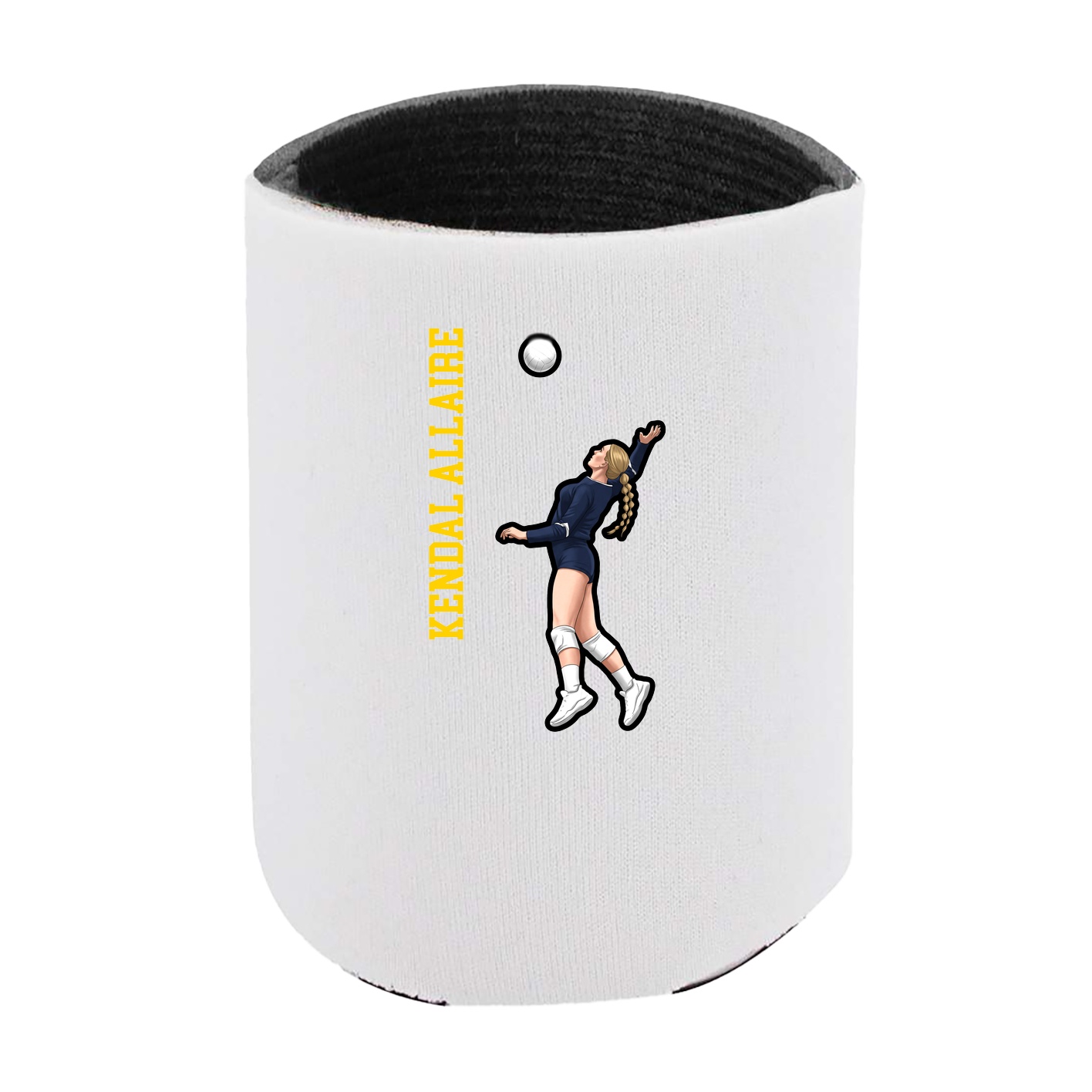 Can Holder — Name Vertical in White