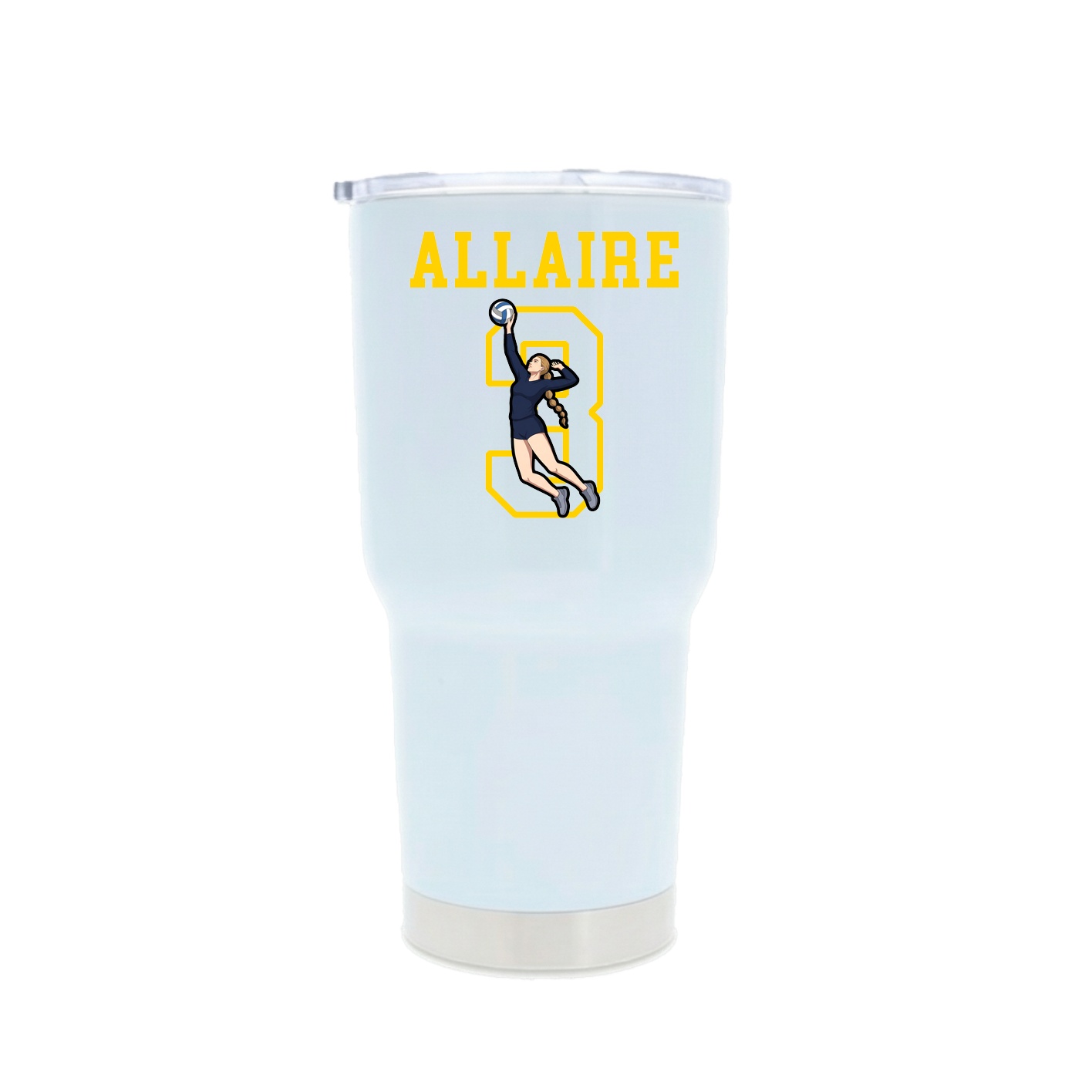 30oz Stainless Steel Tumbler — Shirsey in White