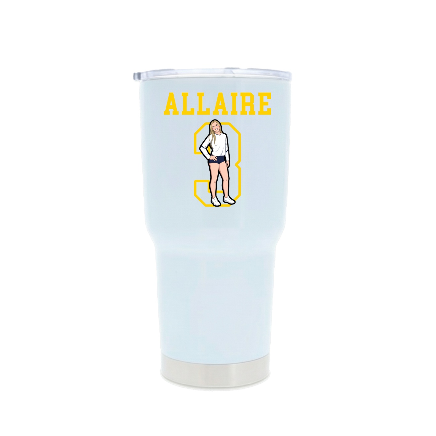 30oz Stainless Steel Tumbler — Shirsey in White