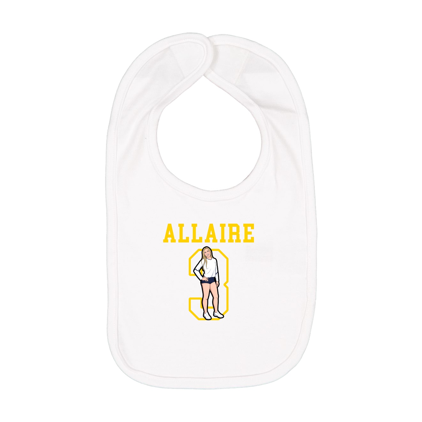 Infant Bib — Shirsey in White