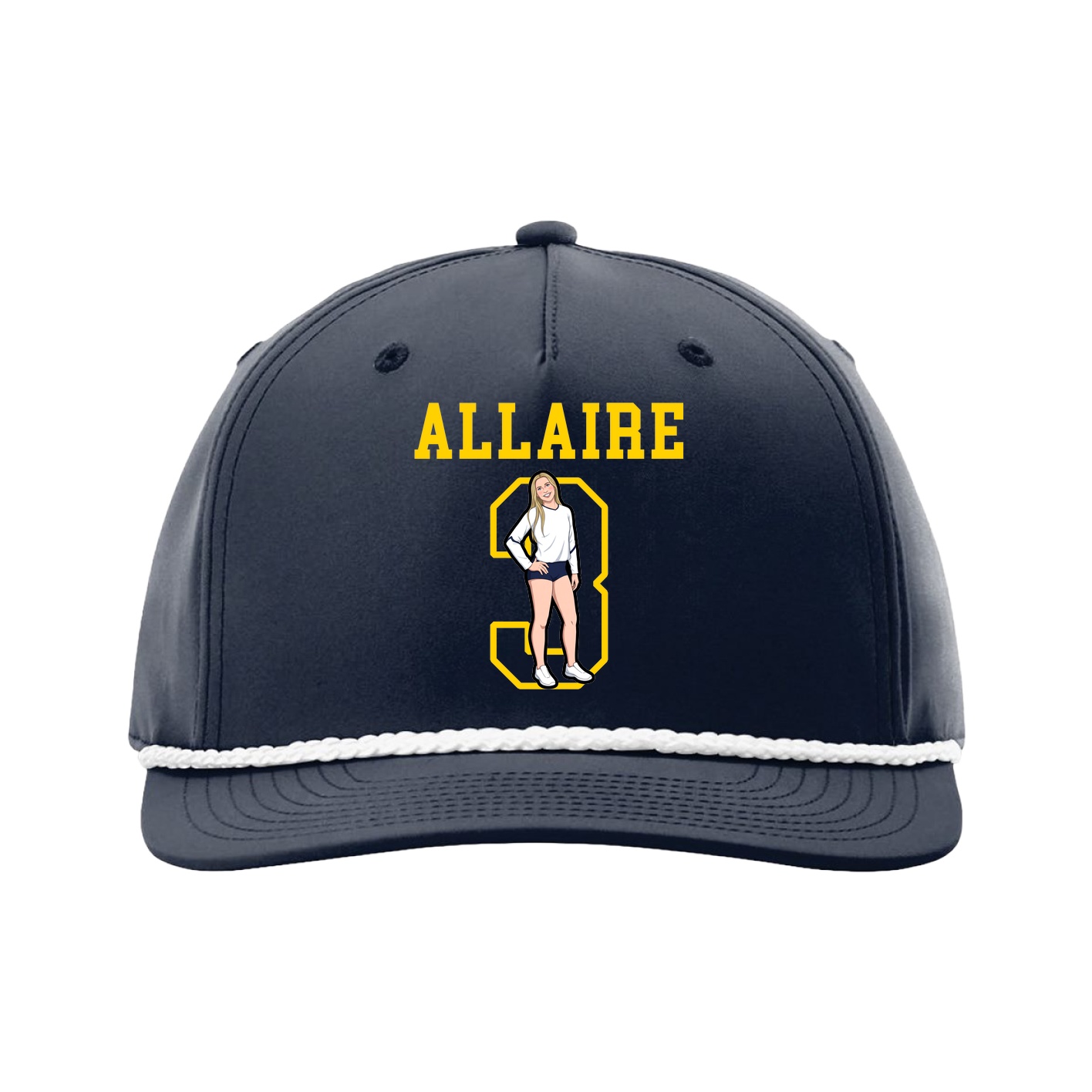 Five-Panel Classic Rope Cap — Shirsey in Navy