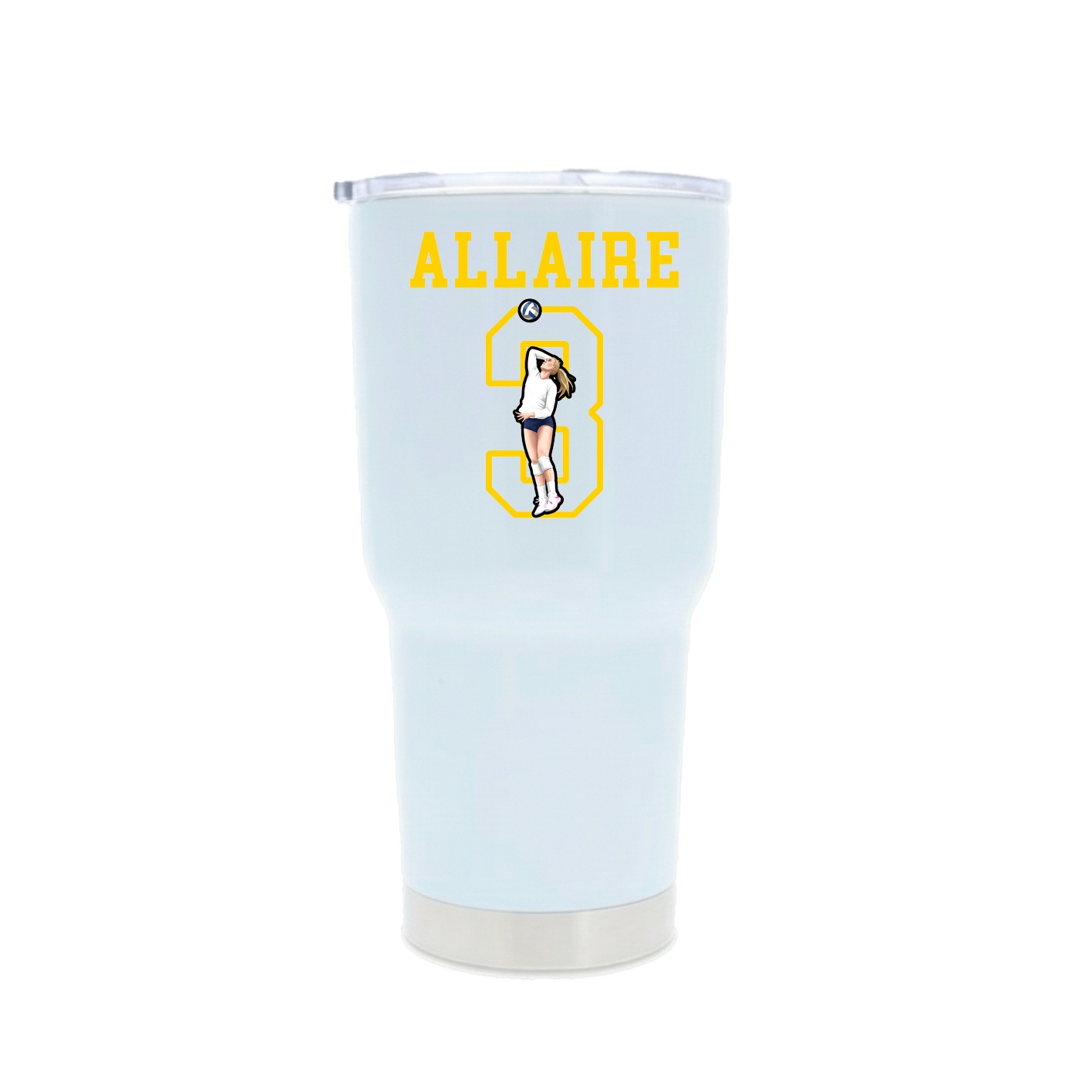 30oz Stainless Steel Tumbler — Shirsey in White