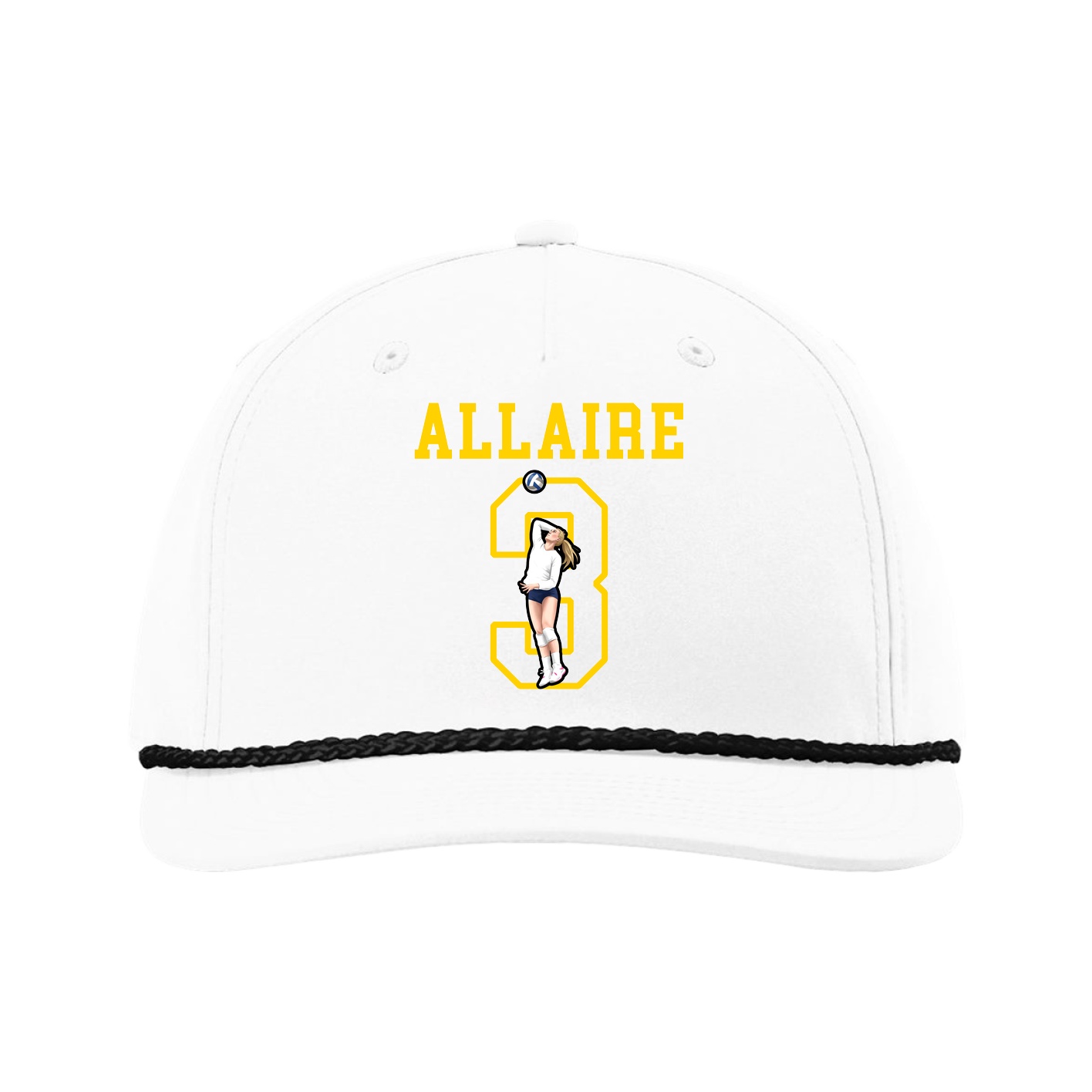 Five-Panel Classic Rope Cap — Shirsey in White