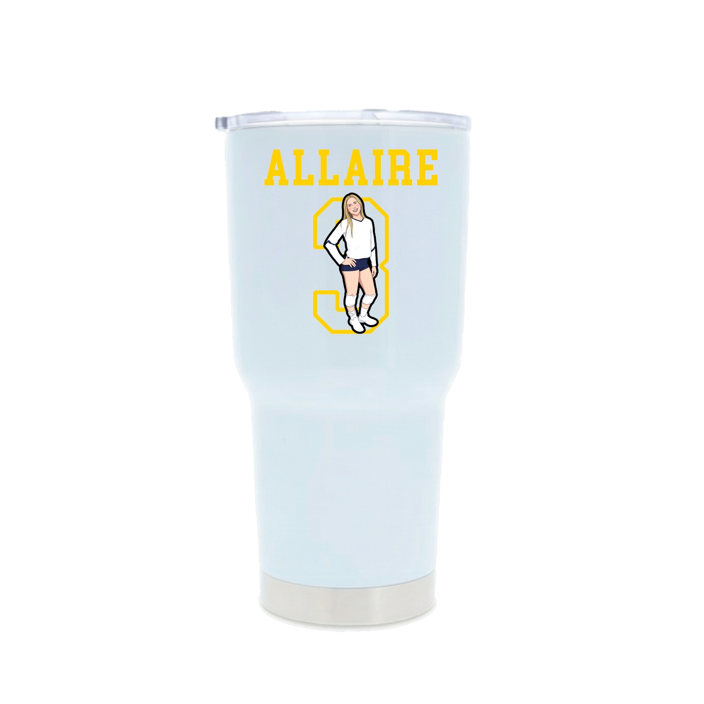 30oz Stainless Steel Tumbler — Shirsey in White