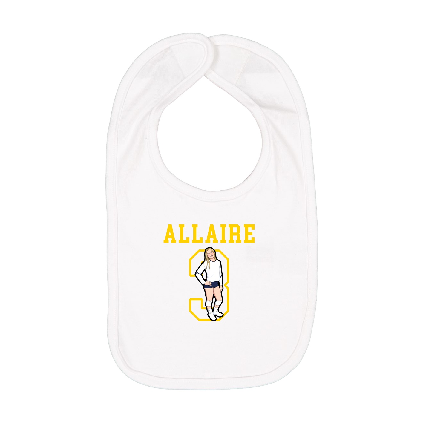 Infant Bib — Shirsey in White