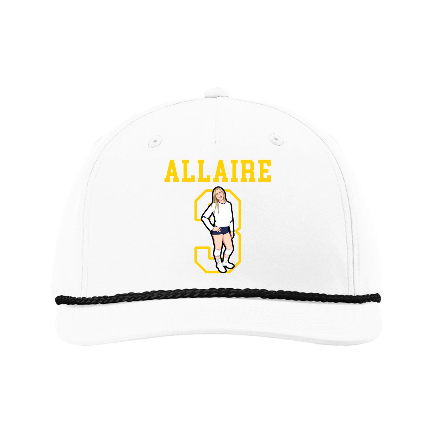 Five-Panel Classic Rope Cap — Shirsey in White