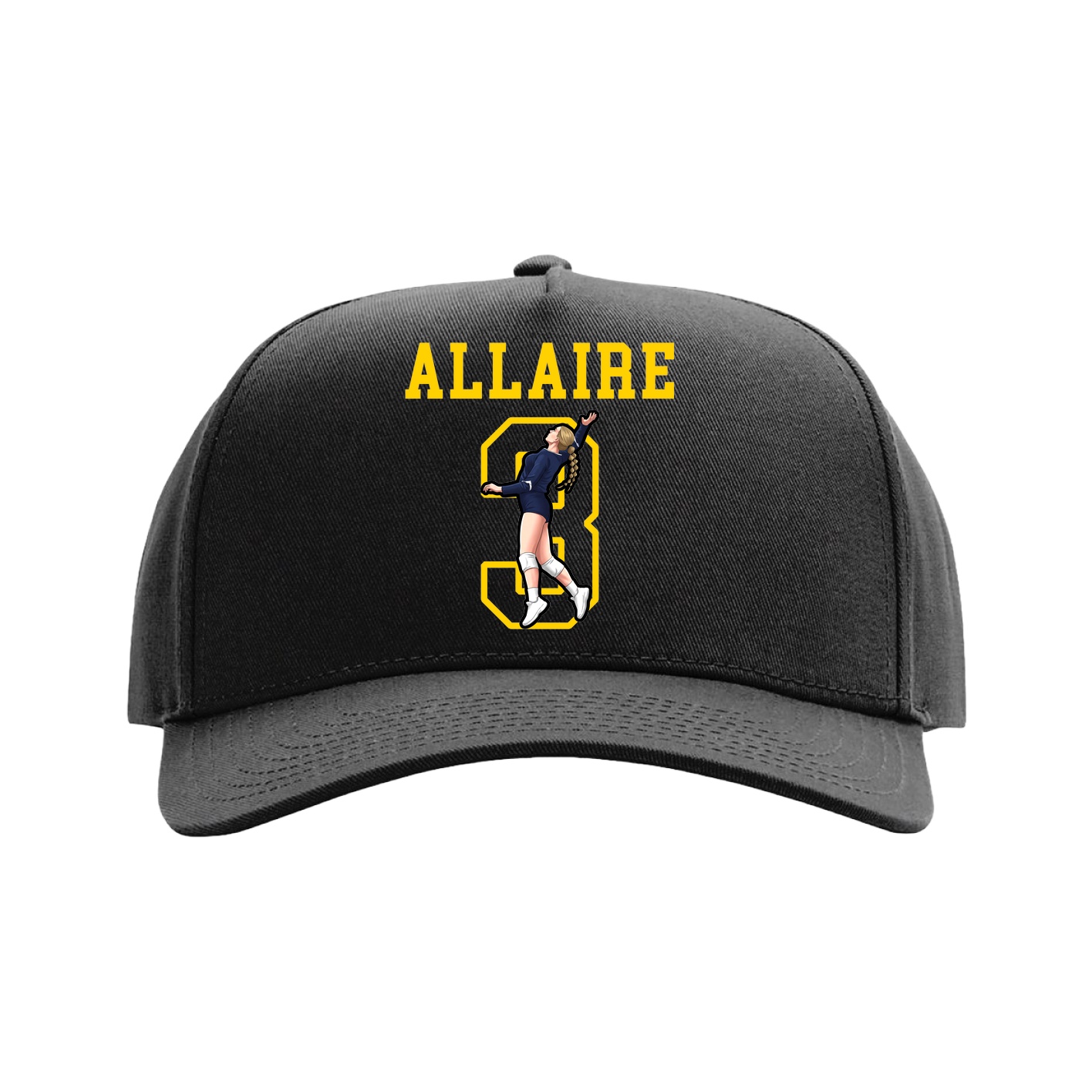 Full Fabric Five-Panel Champ Cap — Shirsey in Black