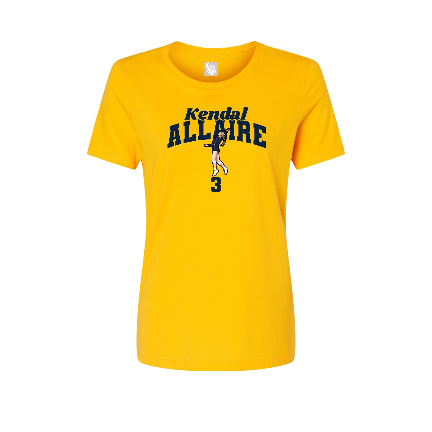 Fitted Women's Tee — Signature Arch in Gold