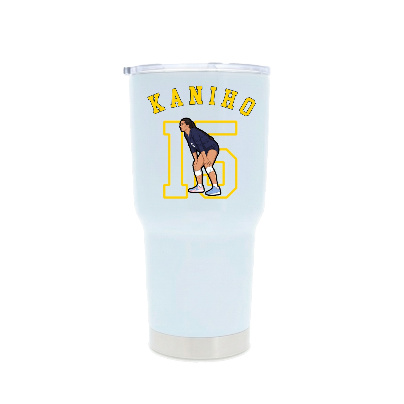 30oz Stainless Steel Tumbler — Shirsey Arch in White