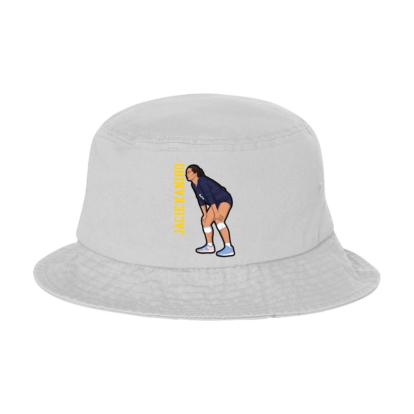 Bucket Cap — Name Vertical in White