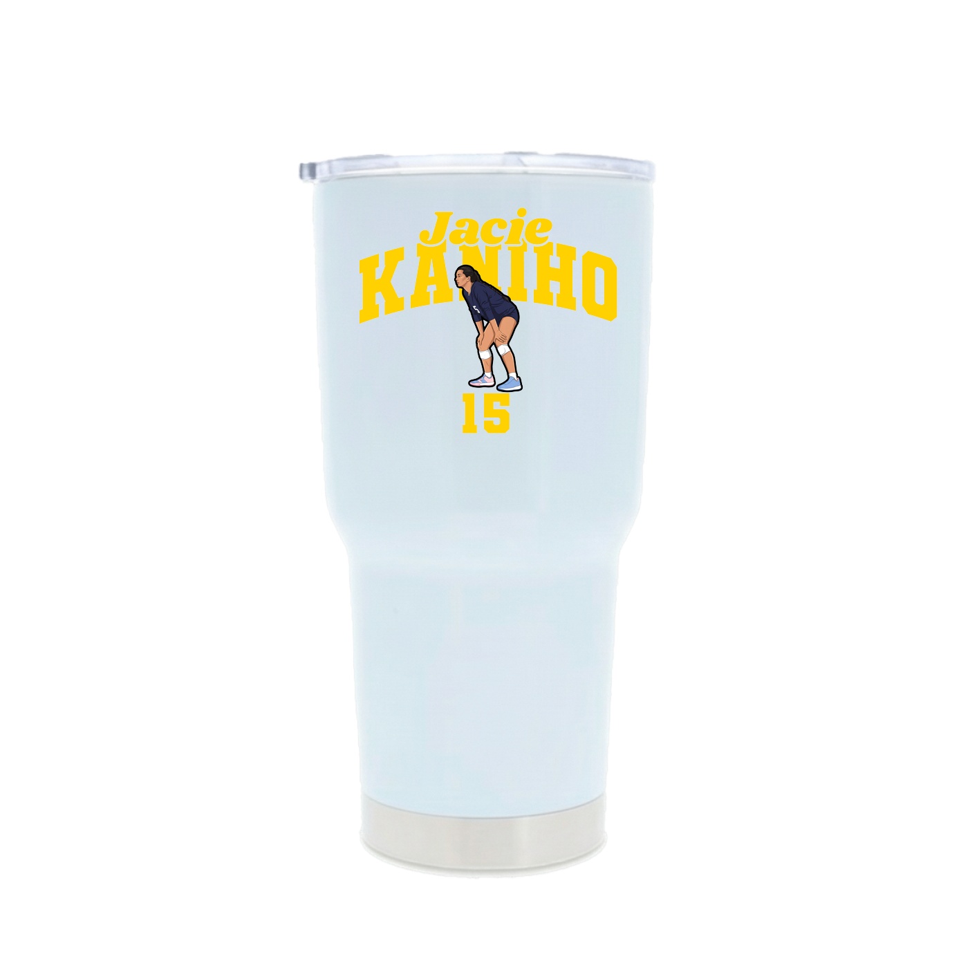 30oz Stainless Steel Tumbler — Signature Arch in White
