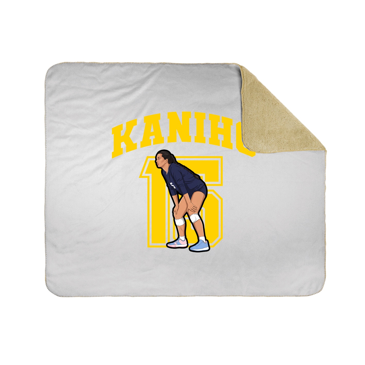 Throw Blanket — Number in White