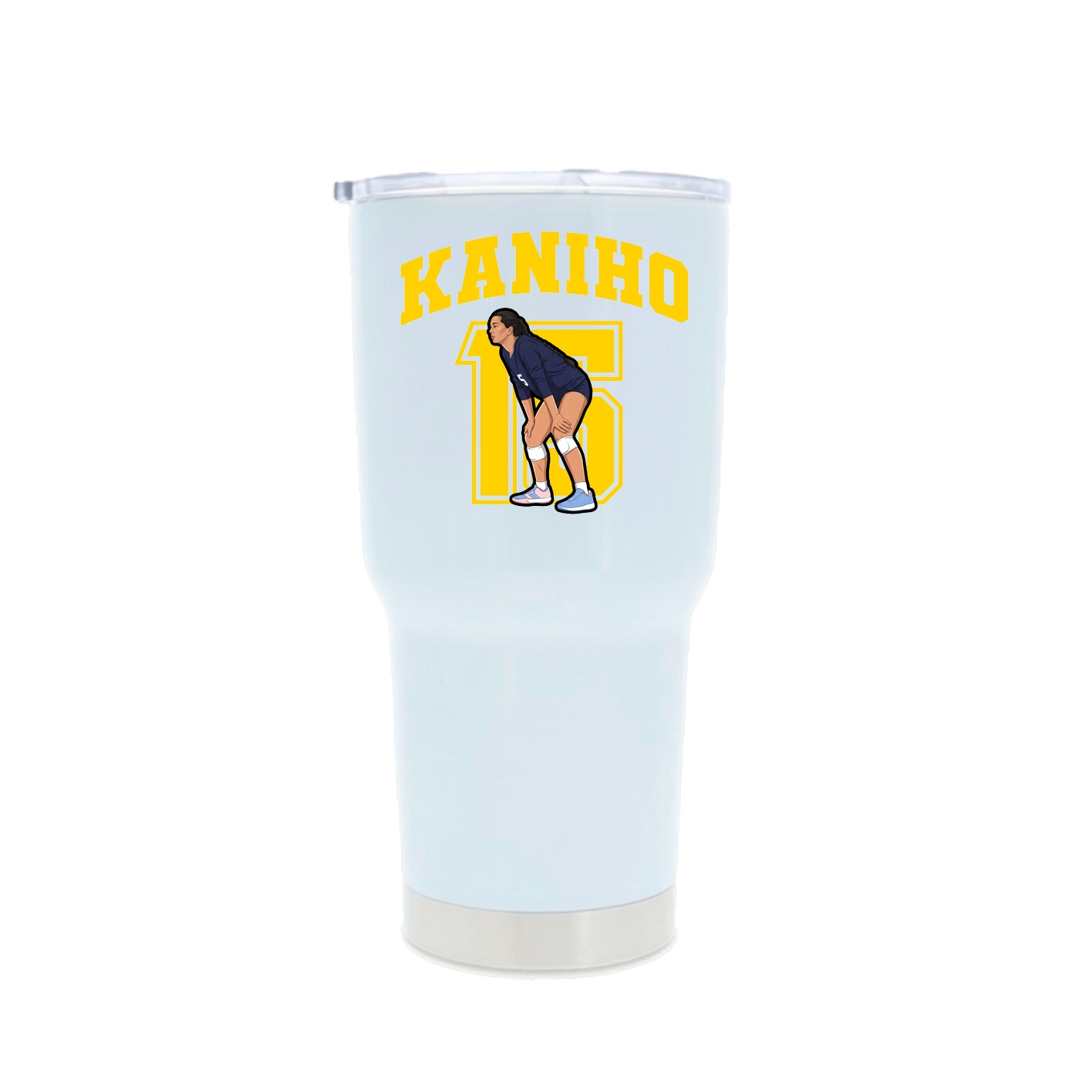 30oz Stainless Steel Tumbler — Number in White