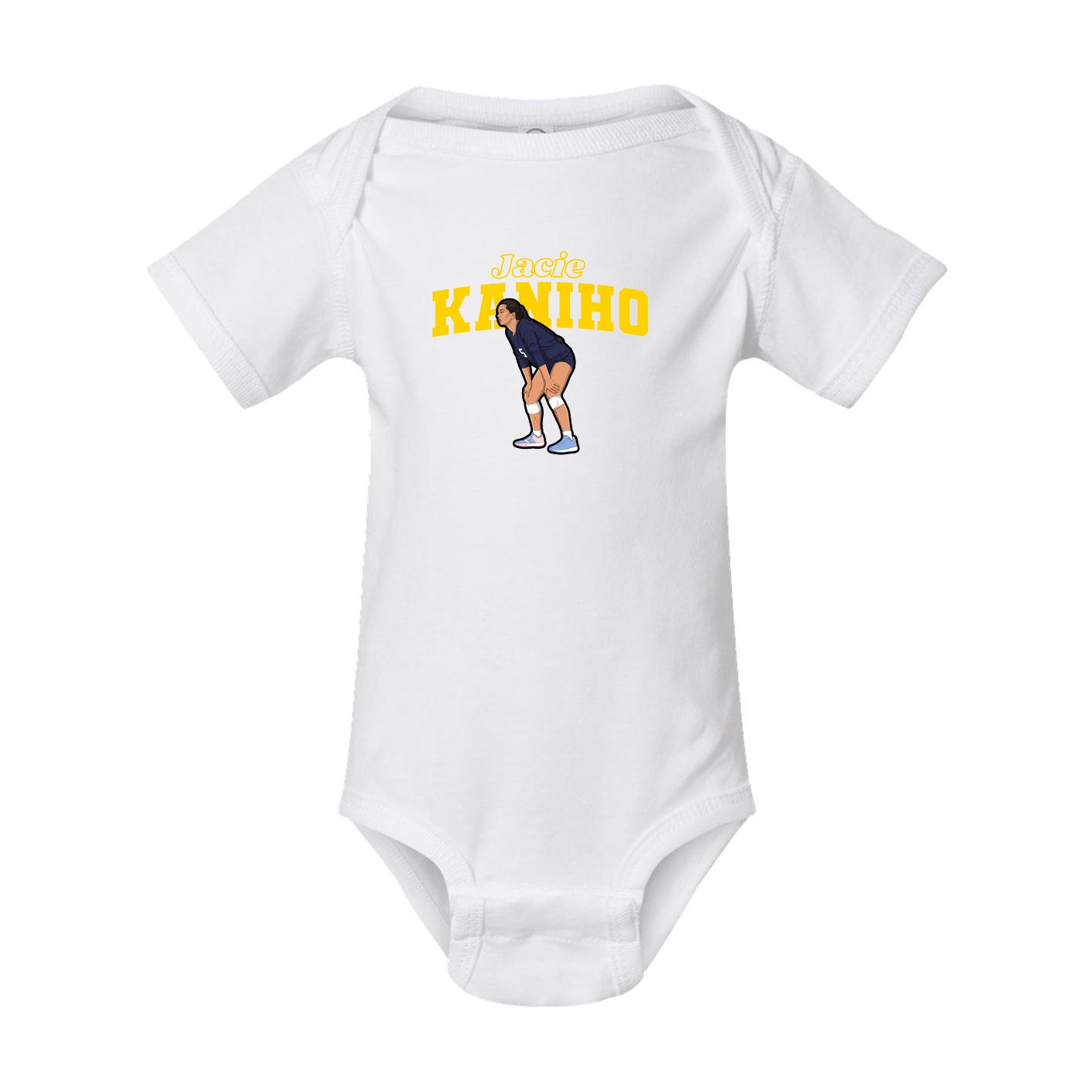 Baby Onesie — Name Arch in White