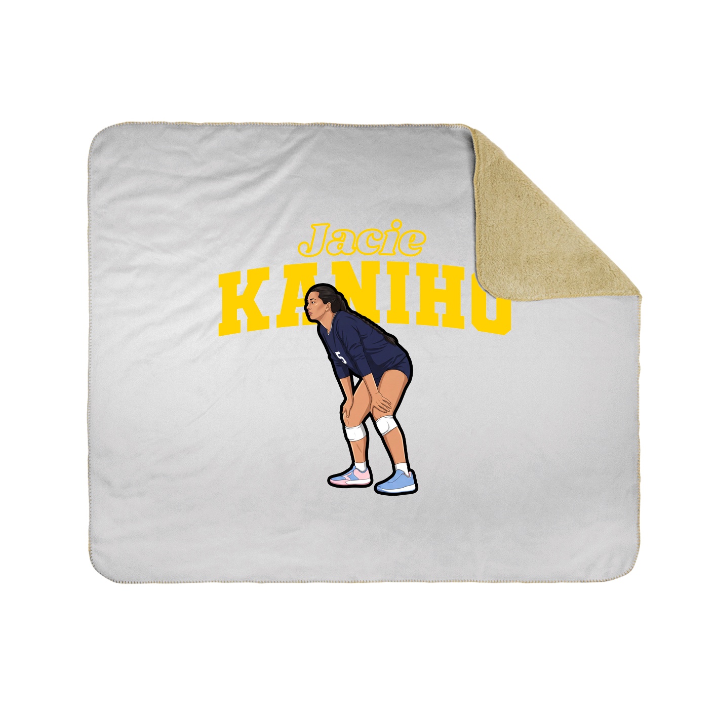 Throw Blanket — Name Arch in White