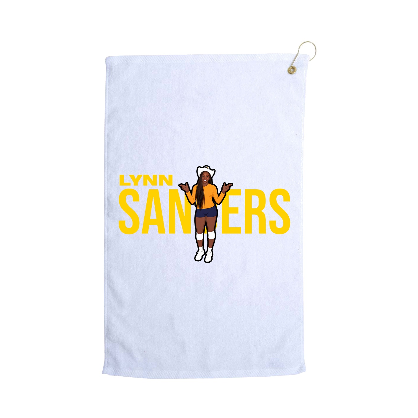 Golf Towel — Player Name in White