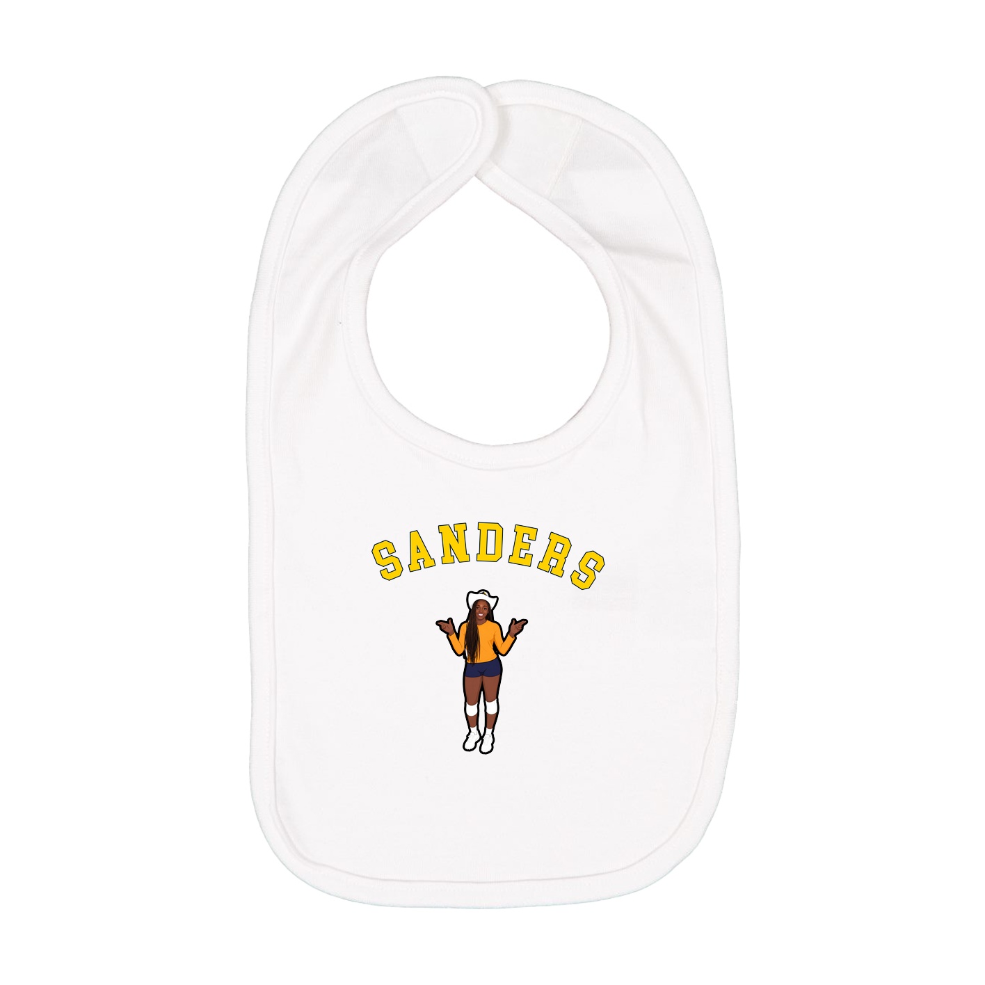 Infant Bib — Shirsey Arch in White