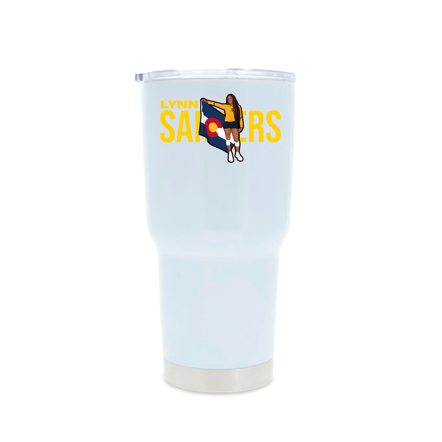 30oz Stainless Steel Tumbler — Player Name in White
