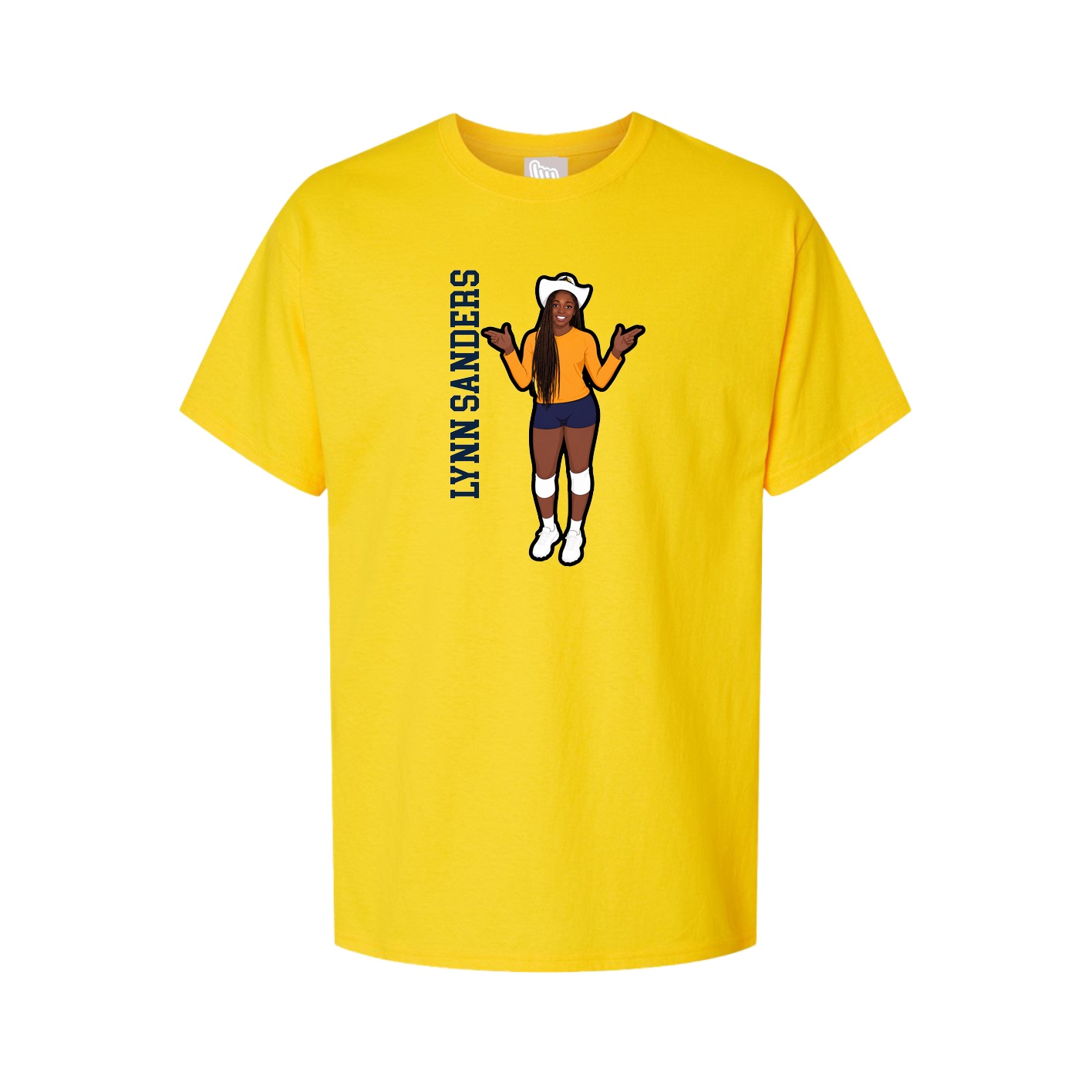 Youth Tee — Name Vertical in Gold