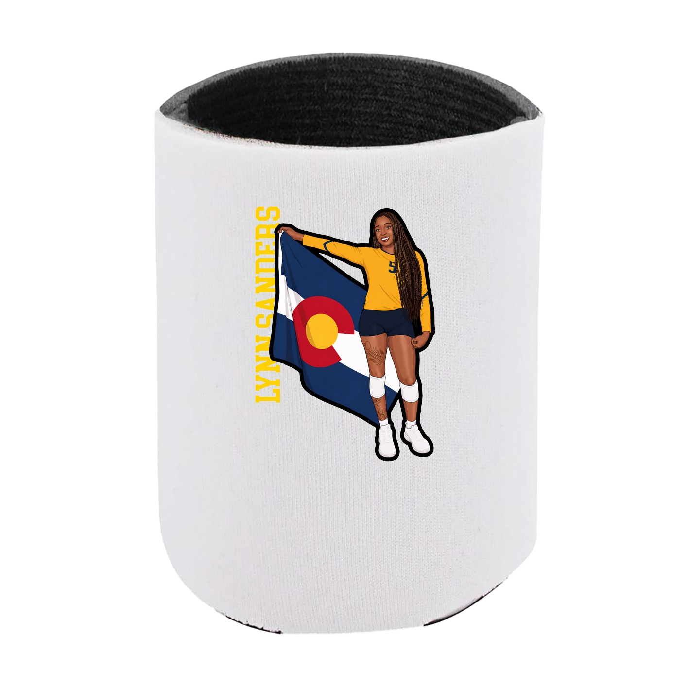 Can Holder — Name Vertical in White