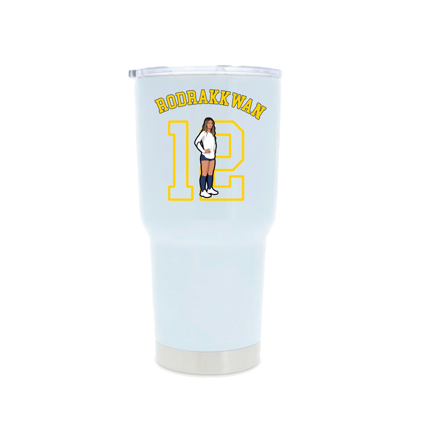 30oz Stainless Steel Tumbler — Shirsey Arch in White