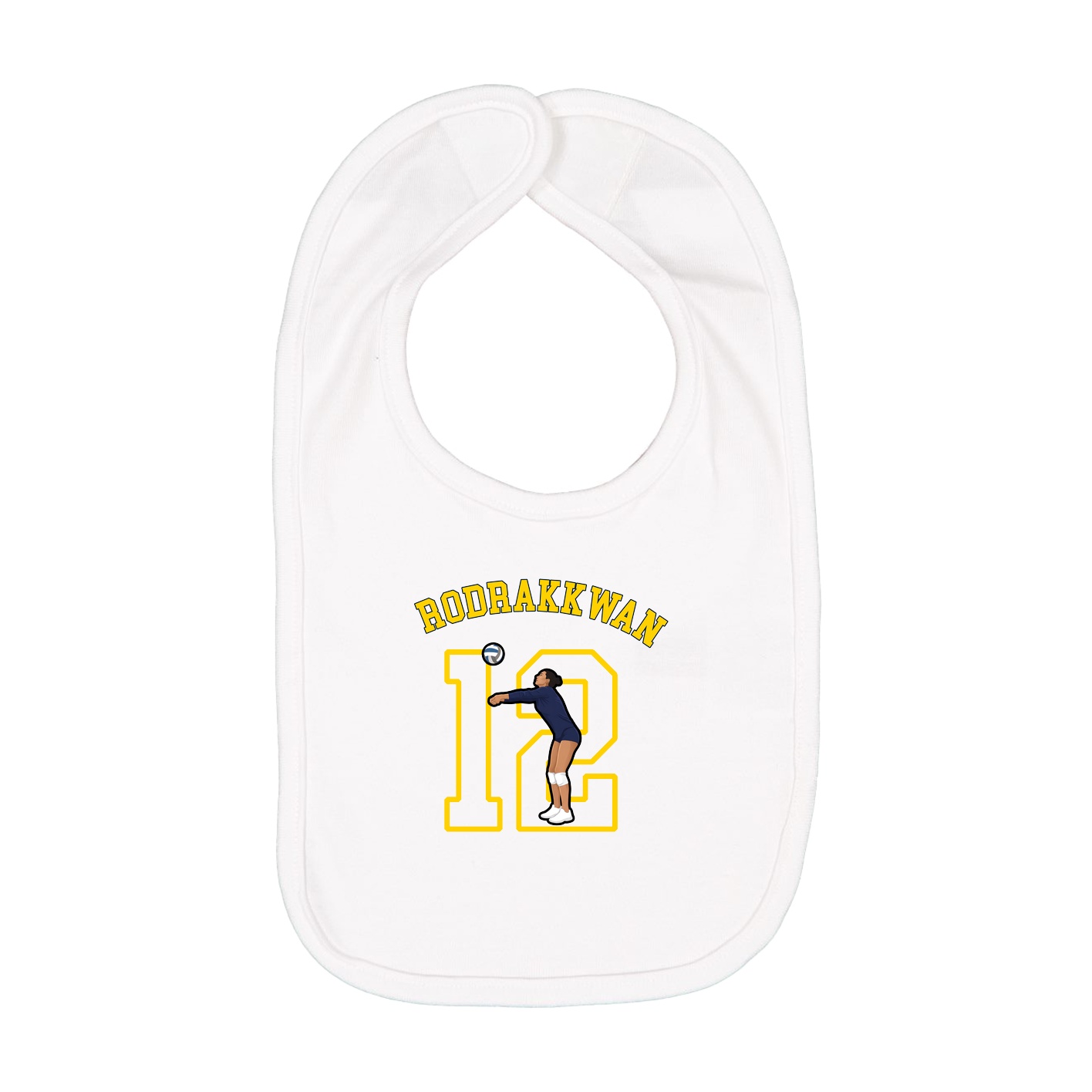 Infant Bib — Shirsey Arch in White