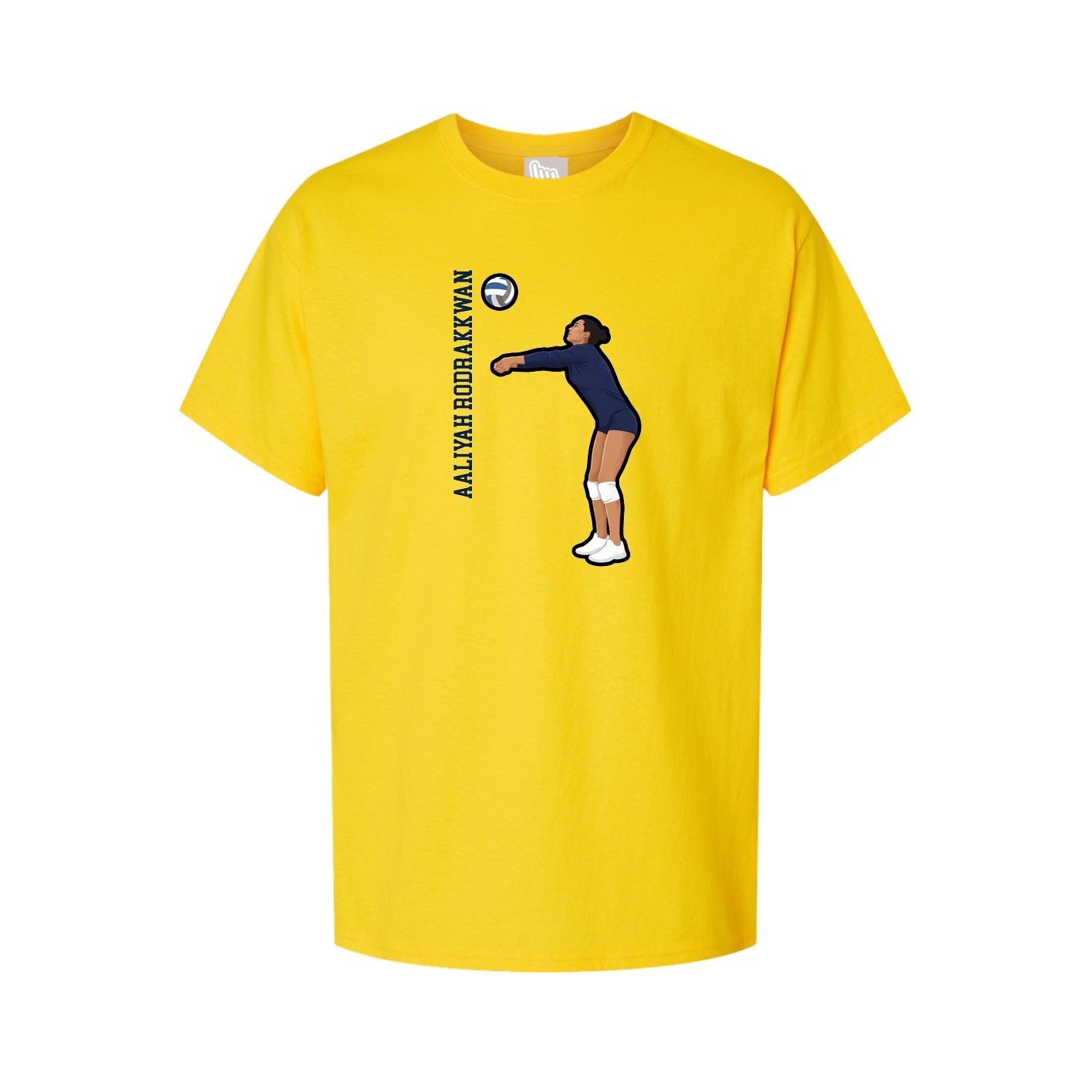 Youth Tee — Name Vertical in Gold
