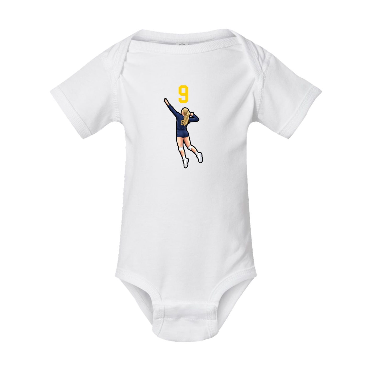 Baby Onesie — Number Top in White
