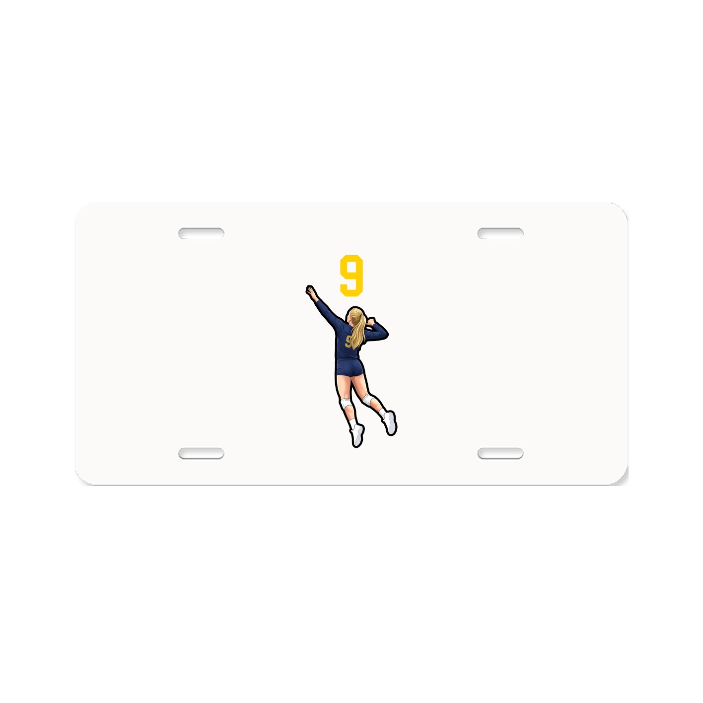 License Plate — Number Top in Classic