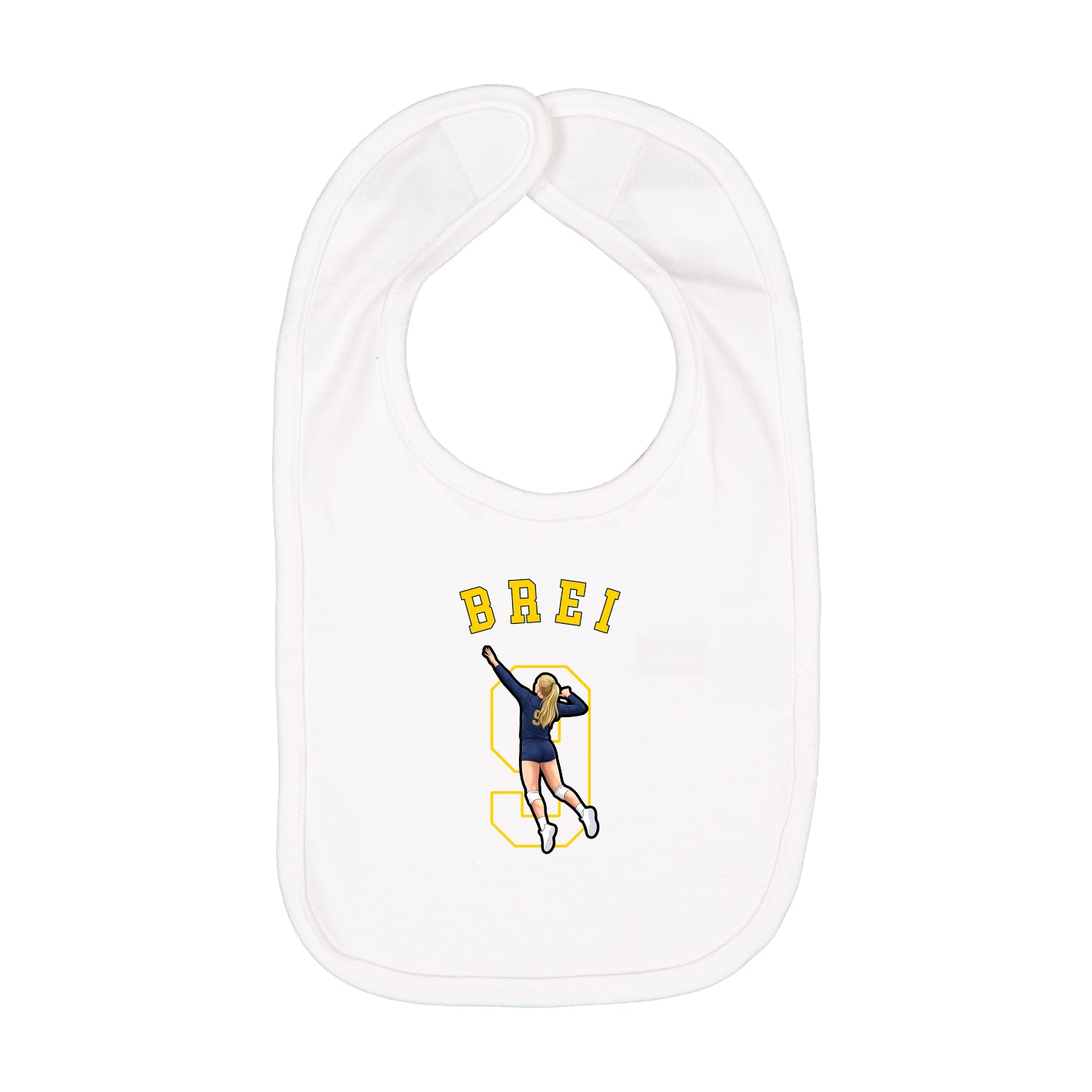 Infant Bib — Shirsey Arch in White
