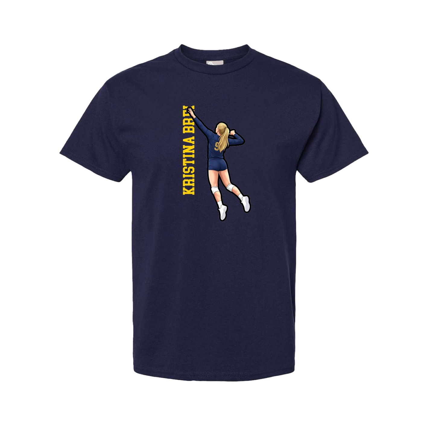 Tee — Name Vertical in Navy