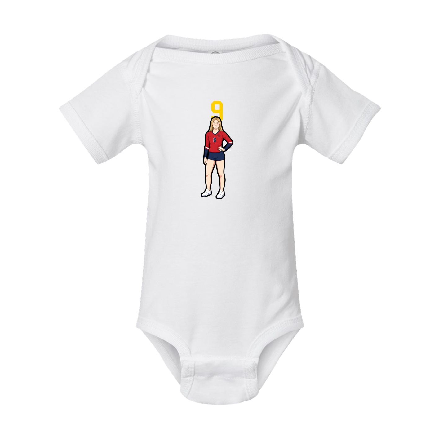 Baby Onesie — Number Top in White