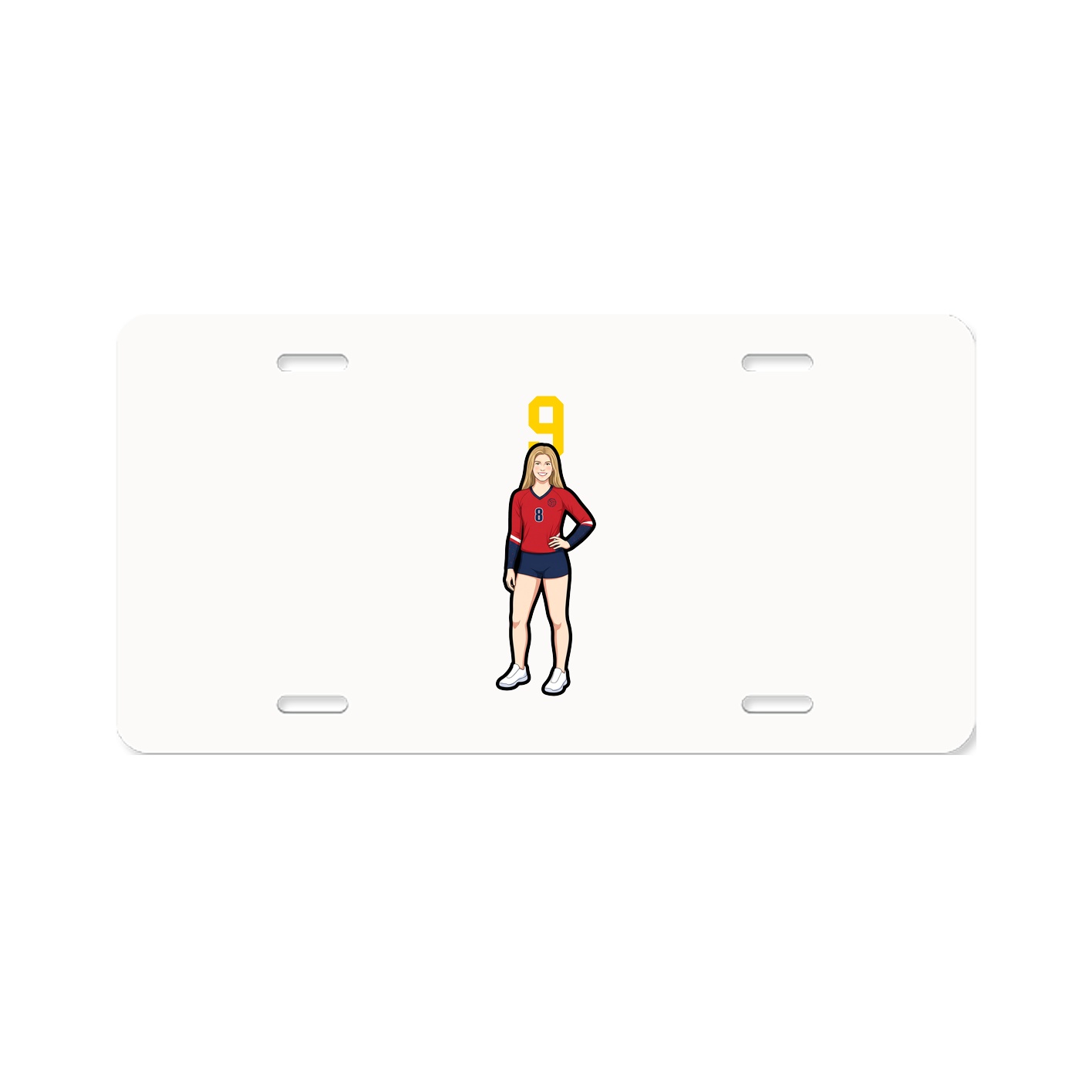 License Plate — Number Top in Classic