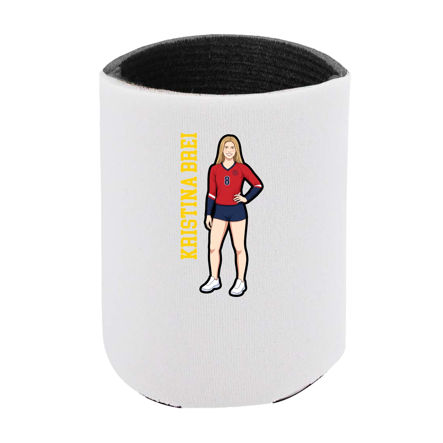 Can Holder — Name Vertical in White
