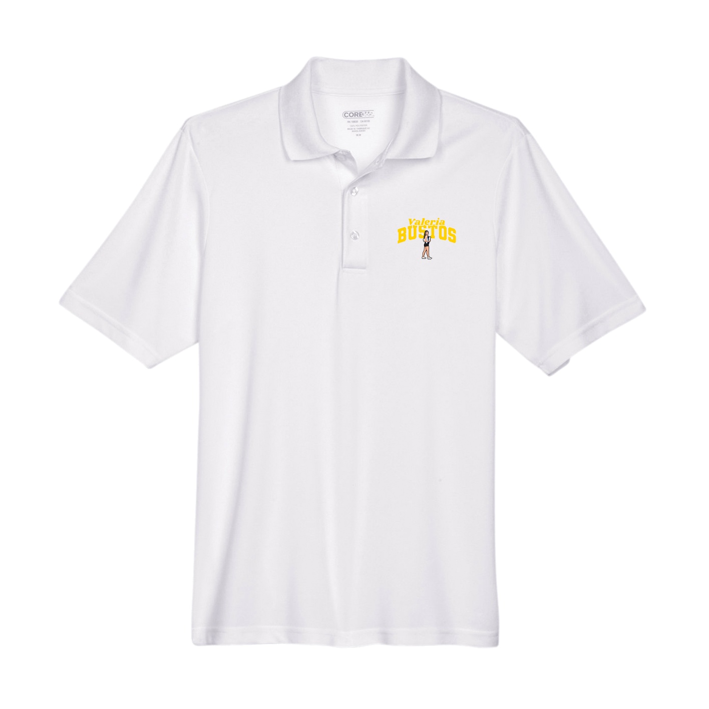 Performance Polo — Signature Arch in White