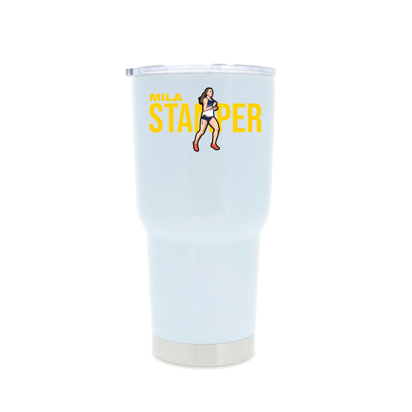 30oz Stainless Steel Tumbler — Player Name in White