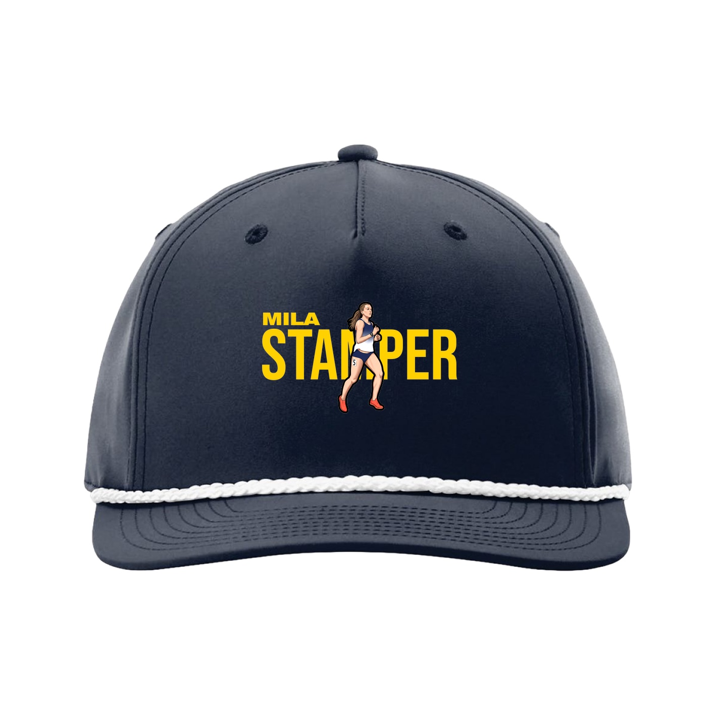 Five-Panel Classic Rope Cap — Player Name in Navy