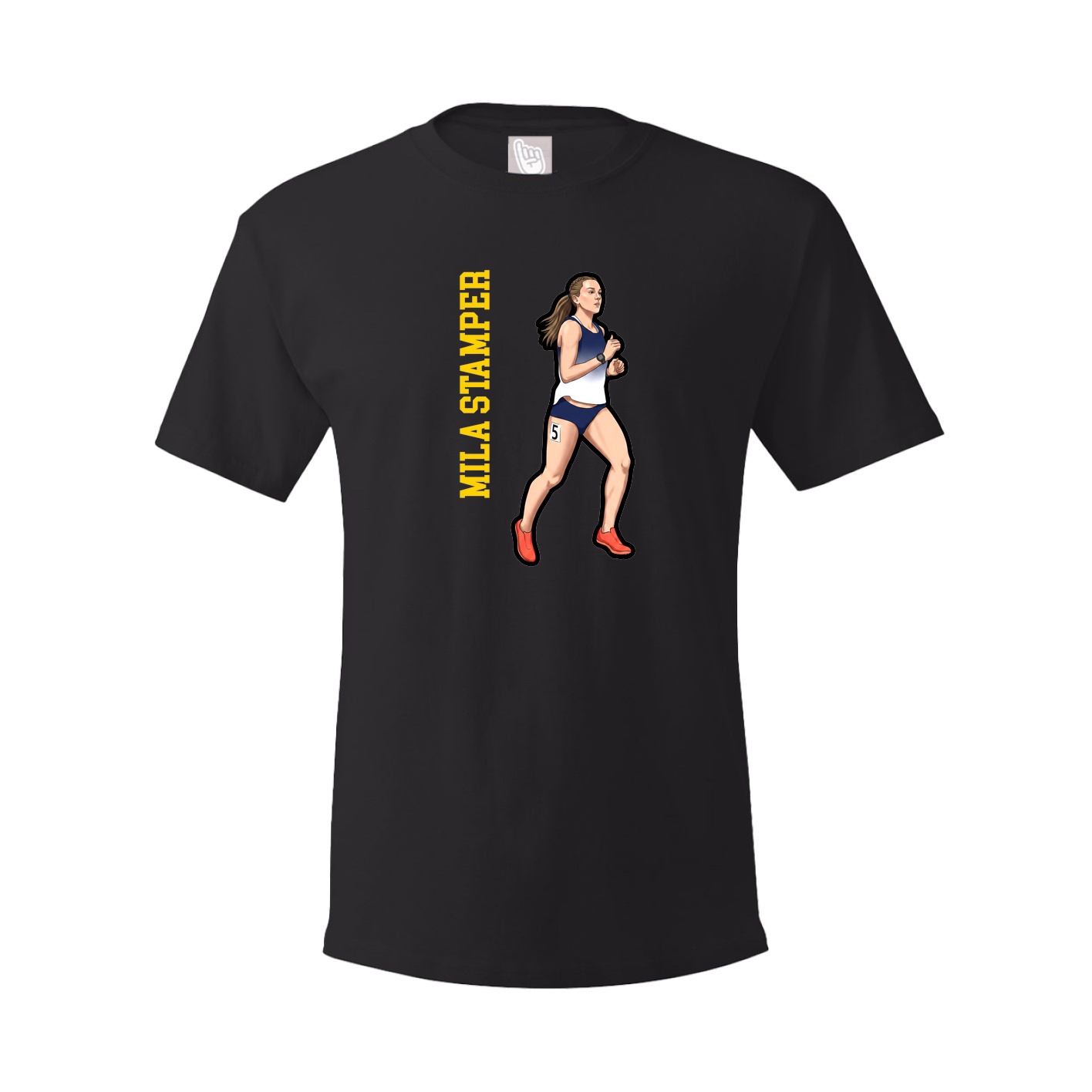 Tee — Name Vertical in Black