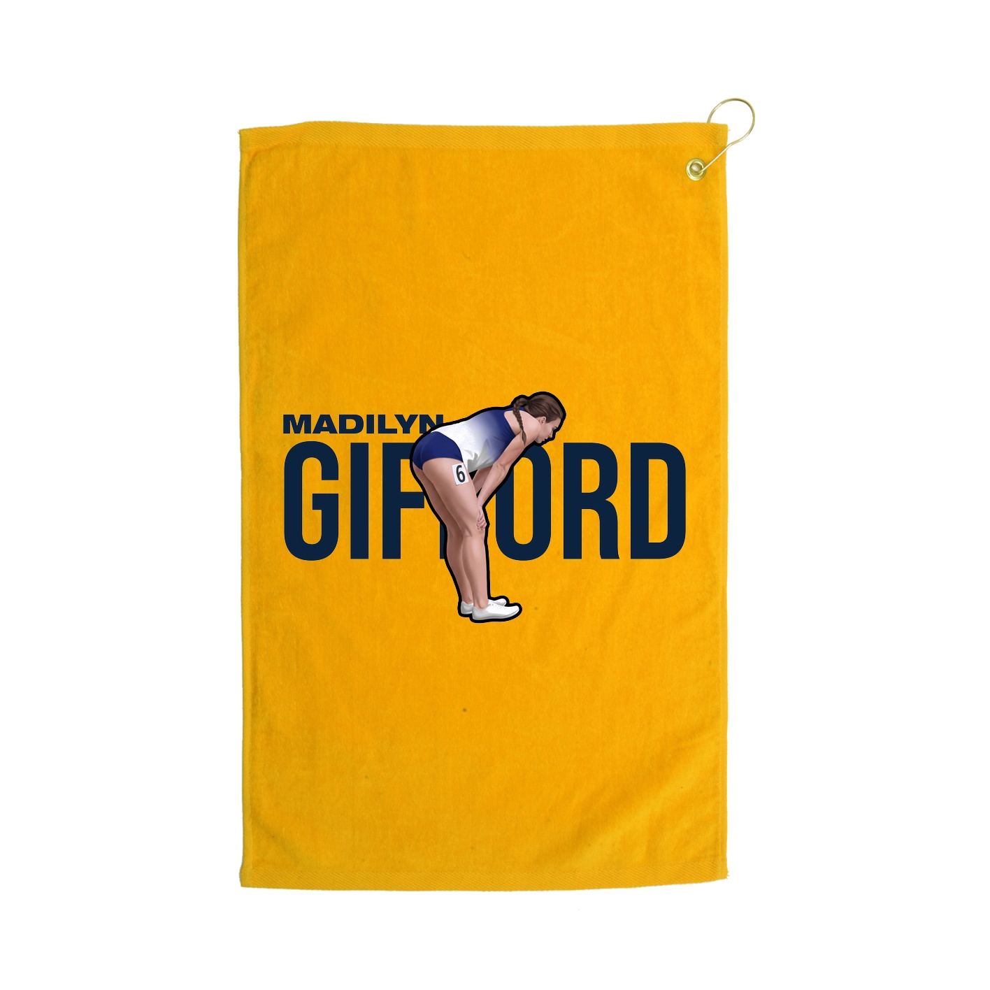 Golf Towel — Player Name in Gold