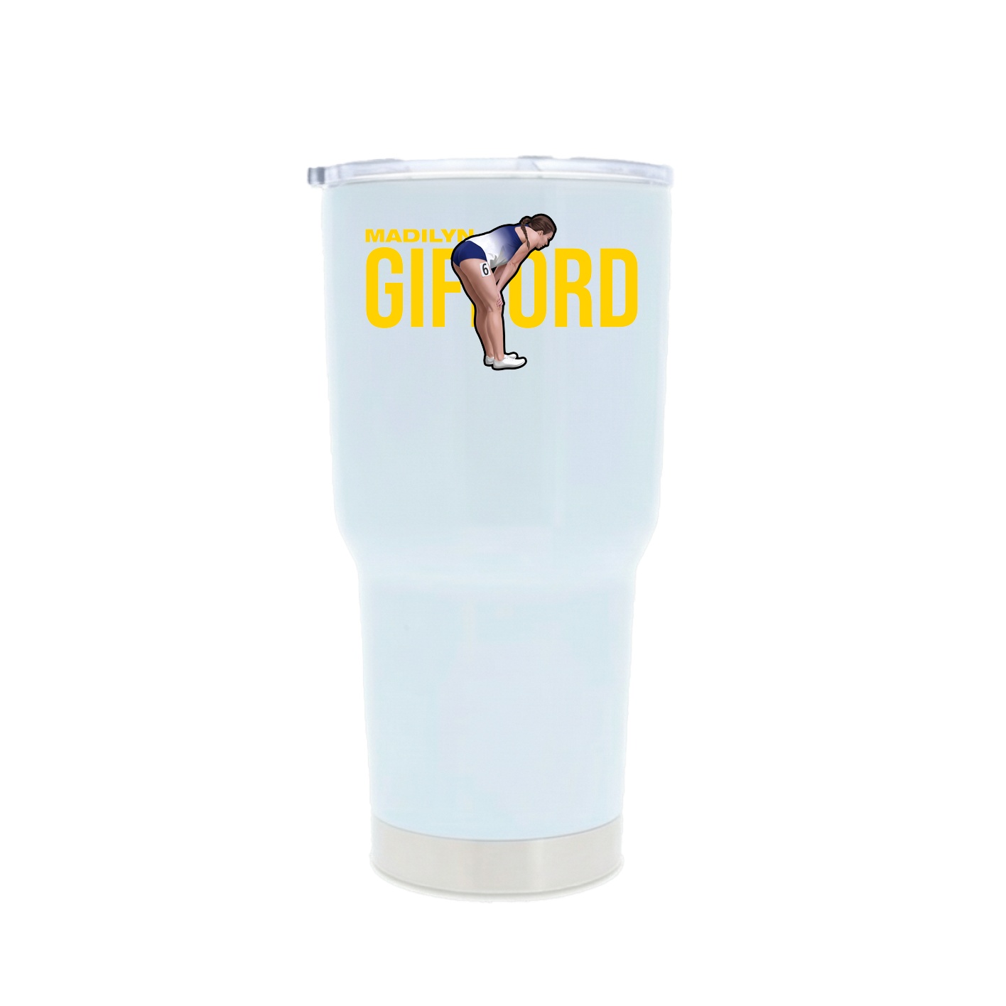 30oz Stainless Steel Tumbler — Player Name in White