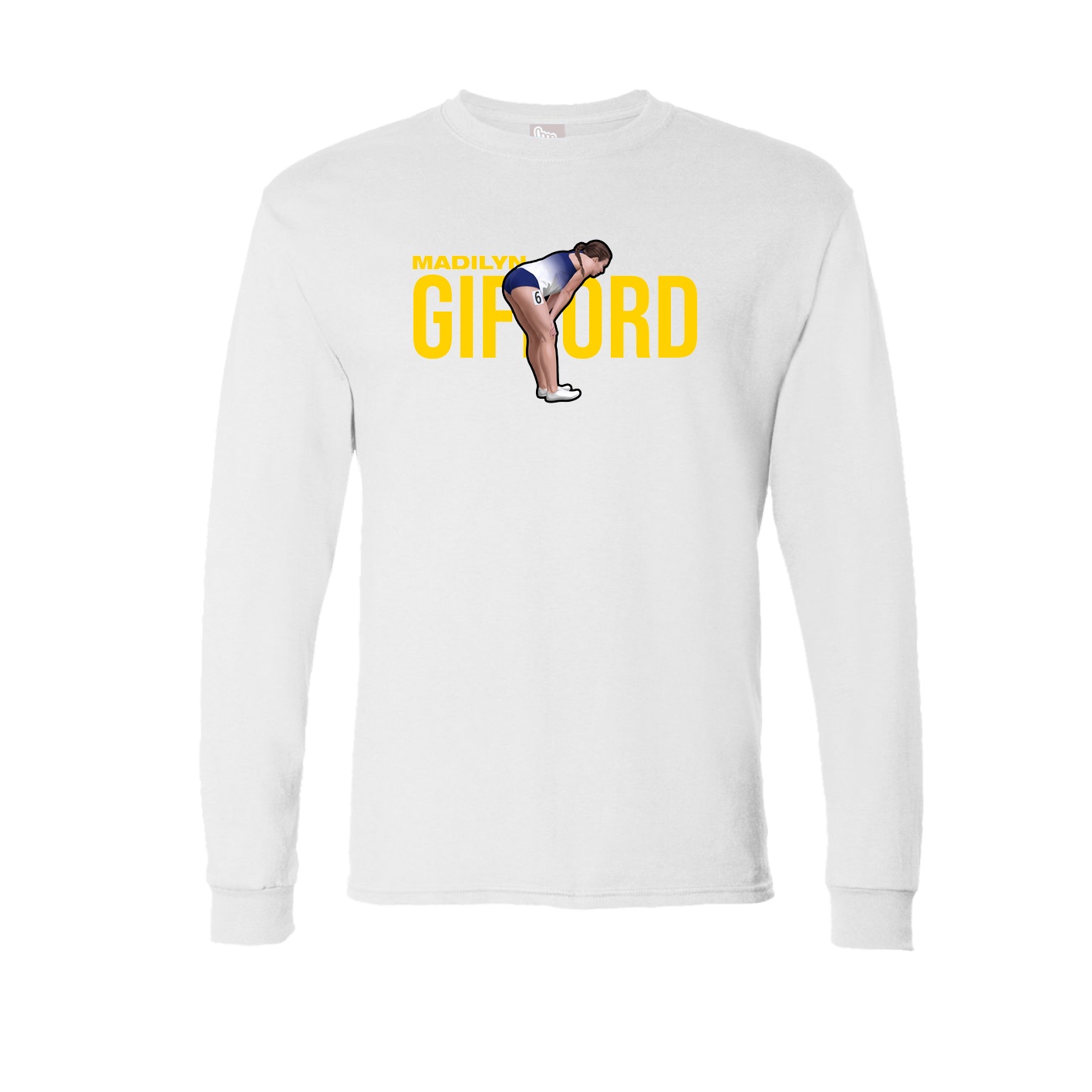 Long Sleeve Tee — Player Name in White